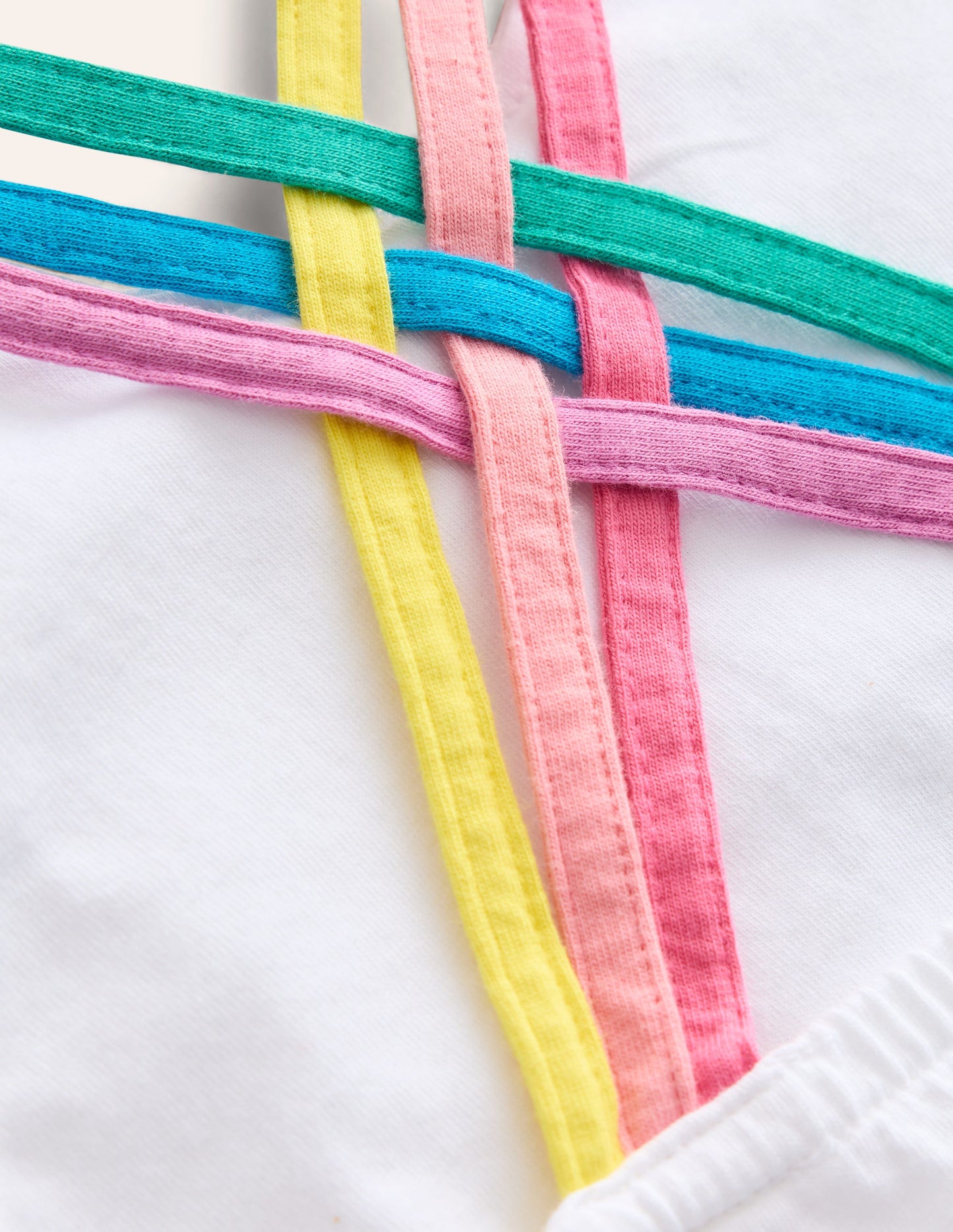 Rainbow Cross-Back Vest-White