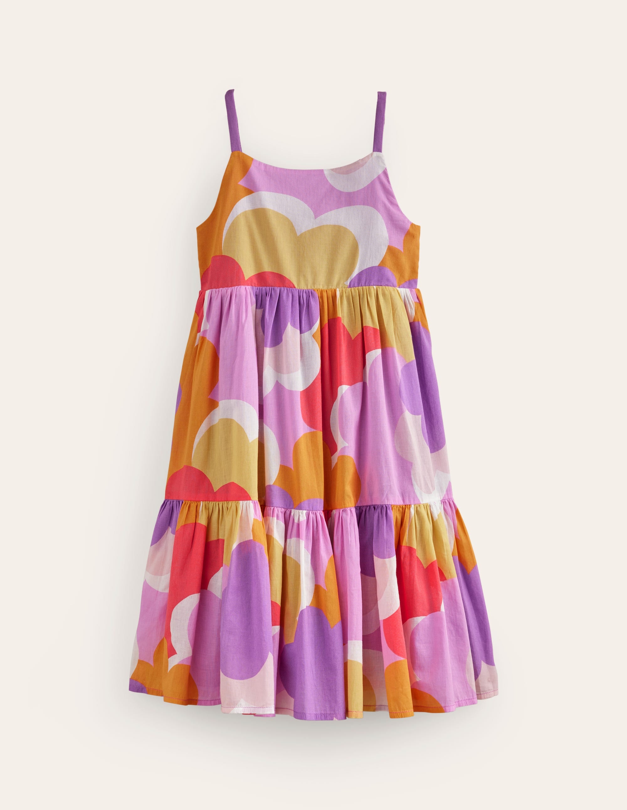 Tiered Twirly Sundress-Jam Red Daisy Cloud - Image 1