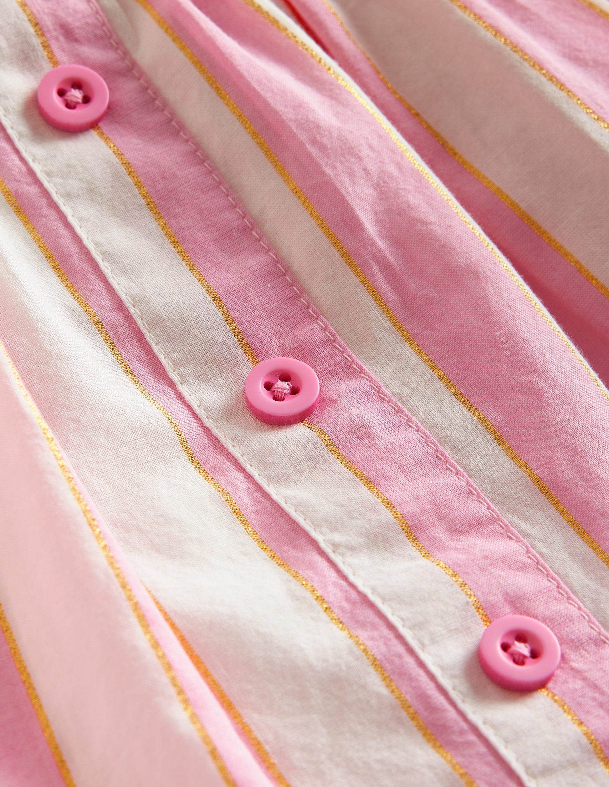 Jupe tournoyante à enfiler-Rayé lurex rose-3
