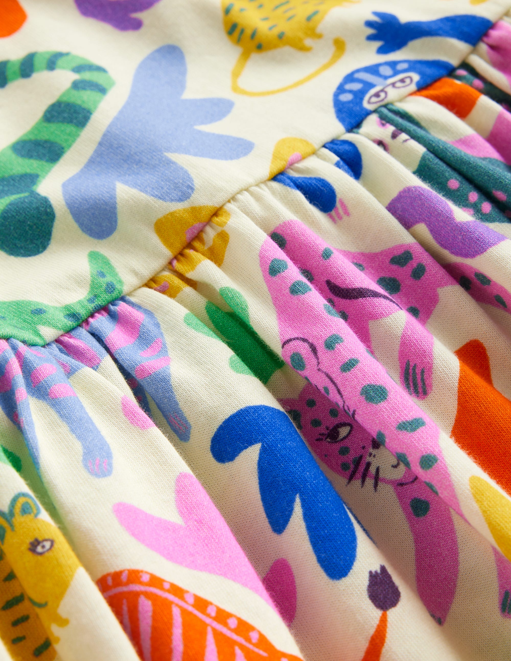 Robe fun à manches courtes en jersey-Copains de safari multi - Image 3