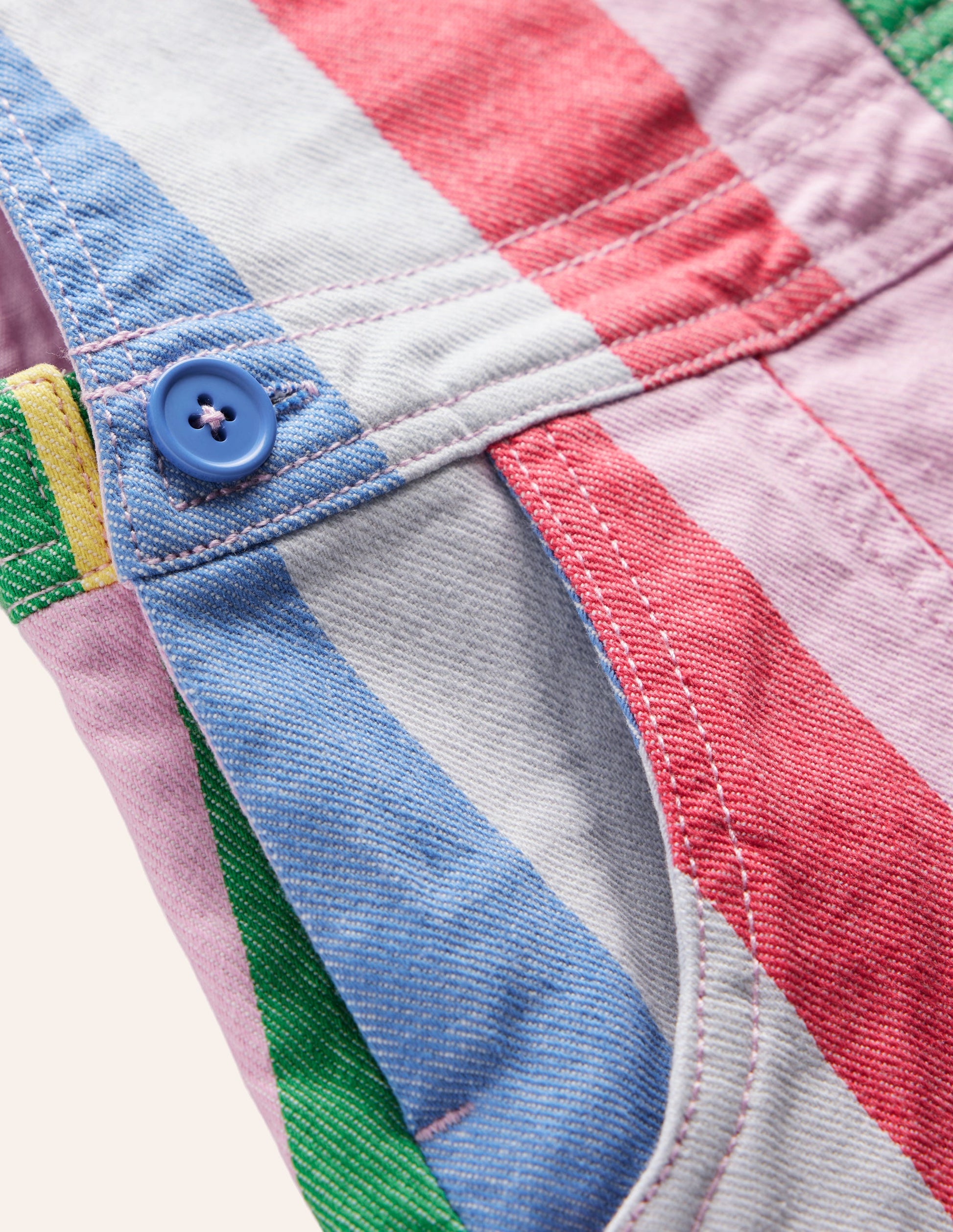 Dungaree Dress-Multi Rainbow Stripe-3