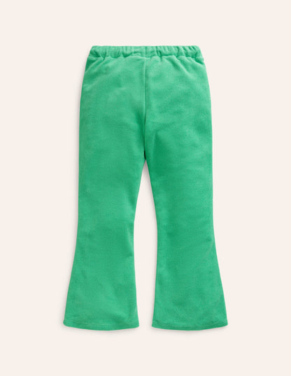 Ausgestellte Frottee-Hose-Erbsengrün-5
