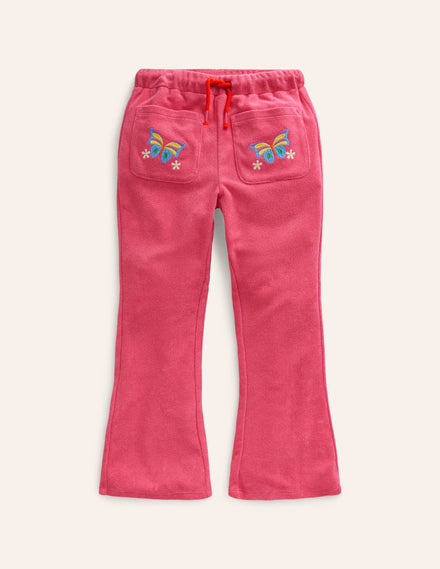 Ausgestellte Frottee-Hose-Zuckerwattenrosa