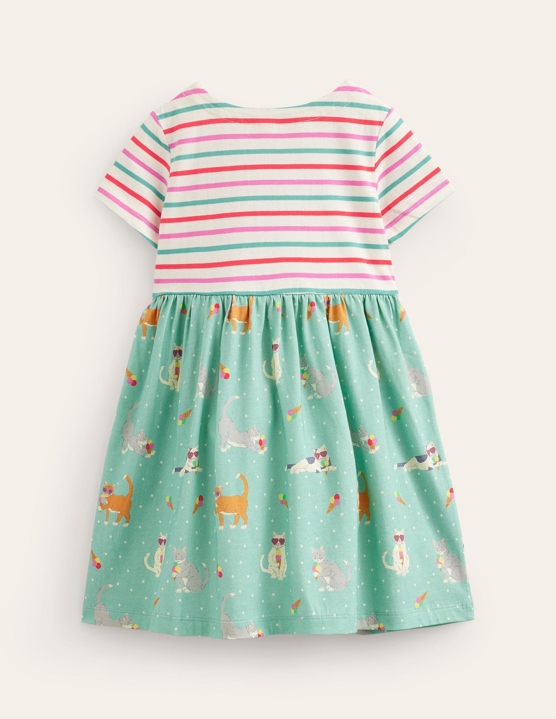 Hotchpotch Jersey-Kleid-Korsika-Blau Urlaub Katzen-2
