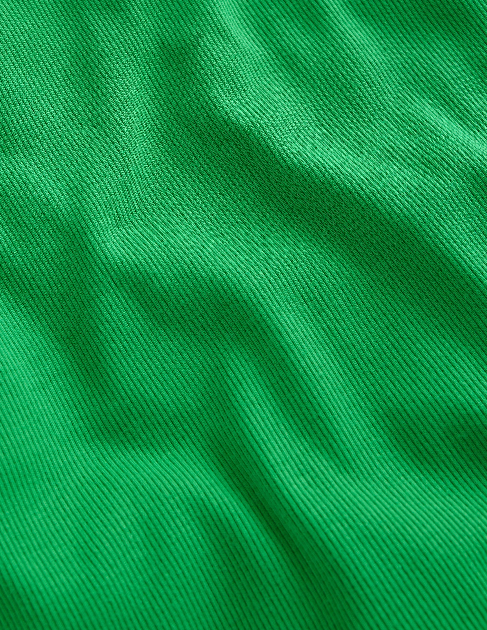 T-shirt côtelé à manches courtes-Vert printemps - Image 3