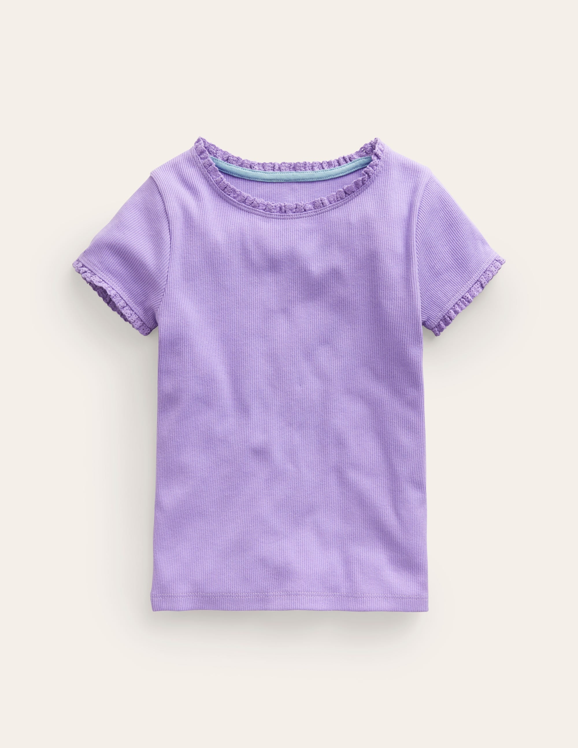 T-shirt côtelé à manches courtes-Parme - Image 1