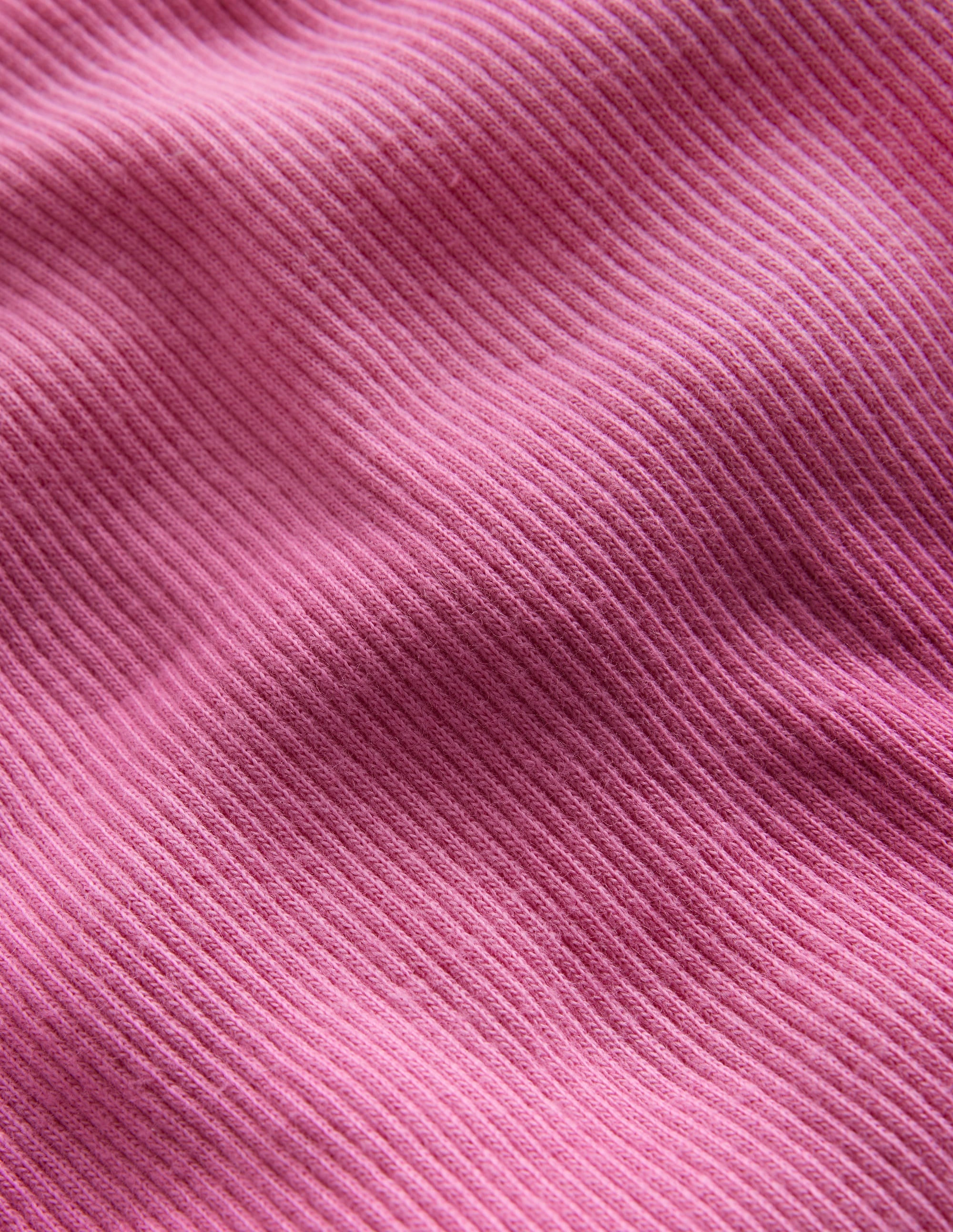 T-Shirt mit kurzen Ärmeln aus Rippstrick-Erdbeereis - Image 3