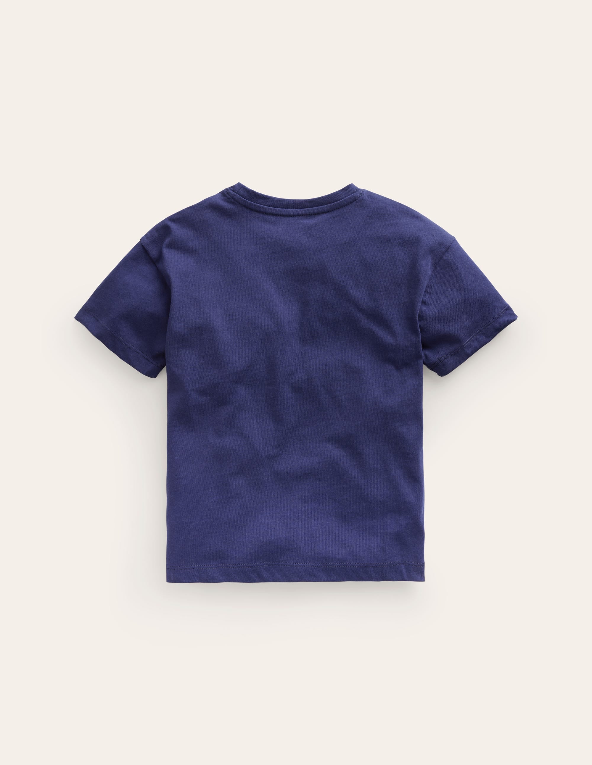 T-Shirt mit gesticktem Logo-Schuluniform-Marineblau Rakete - Image 2