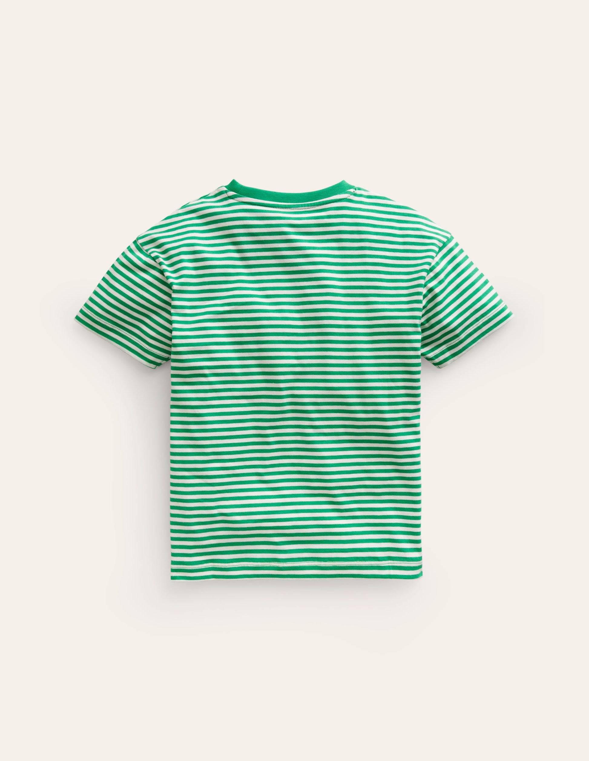 T-Shirt mit gesticktem Logo-Aloe-Grün/Naturweiß Eiscreme-2