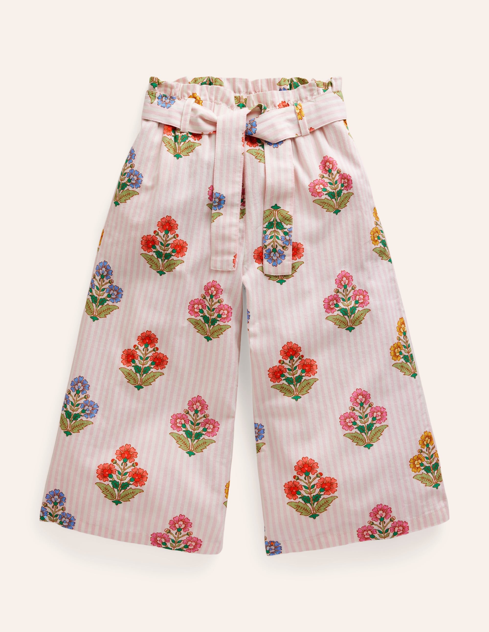 Pantalon large imprimé-Motif xylographique multi - Image 3