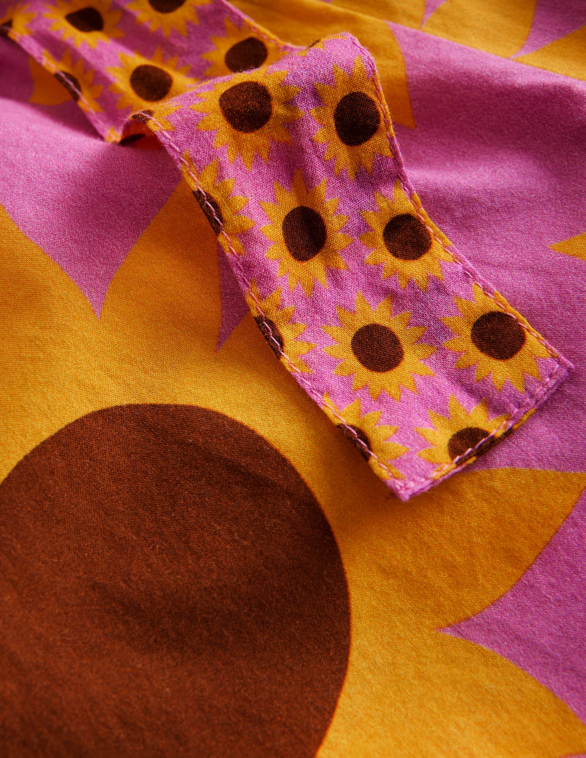 Pantalon large imprimé-Motif Sunflower Geo rose - Image 3
