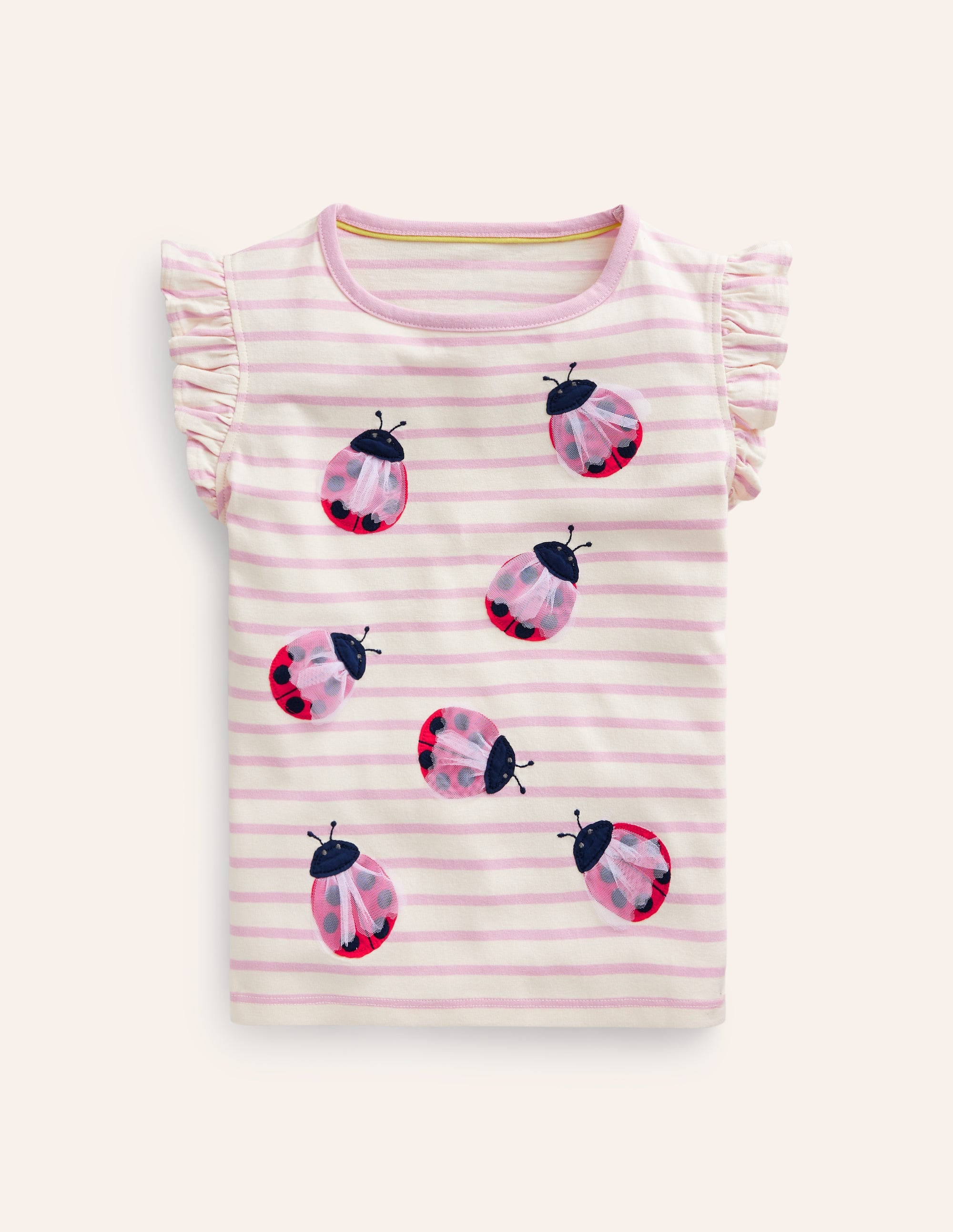 Kurzärmliges Flatter-T-Shirt-Zuckermandel/Vanilleschote - Image 1