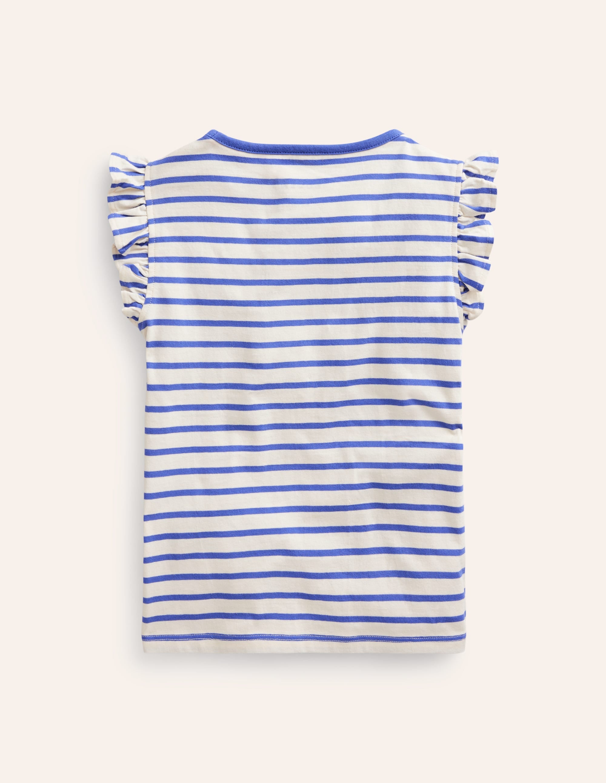 Kurzärmliges Flatter-T-Shirt-Wisteria-Blau/Vanilleschote - Image 2