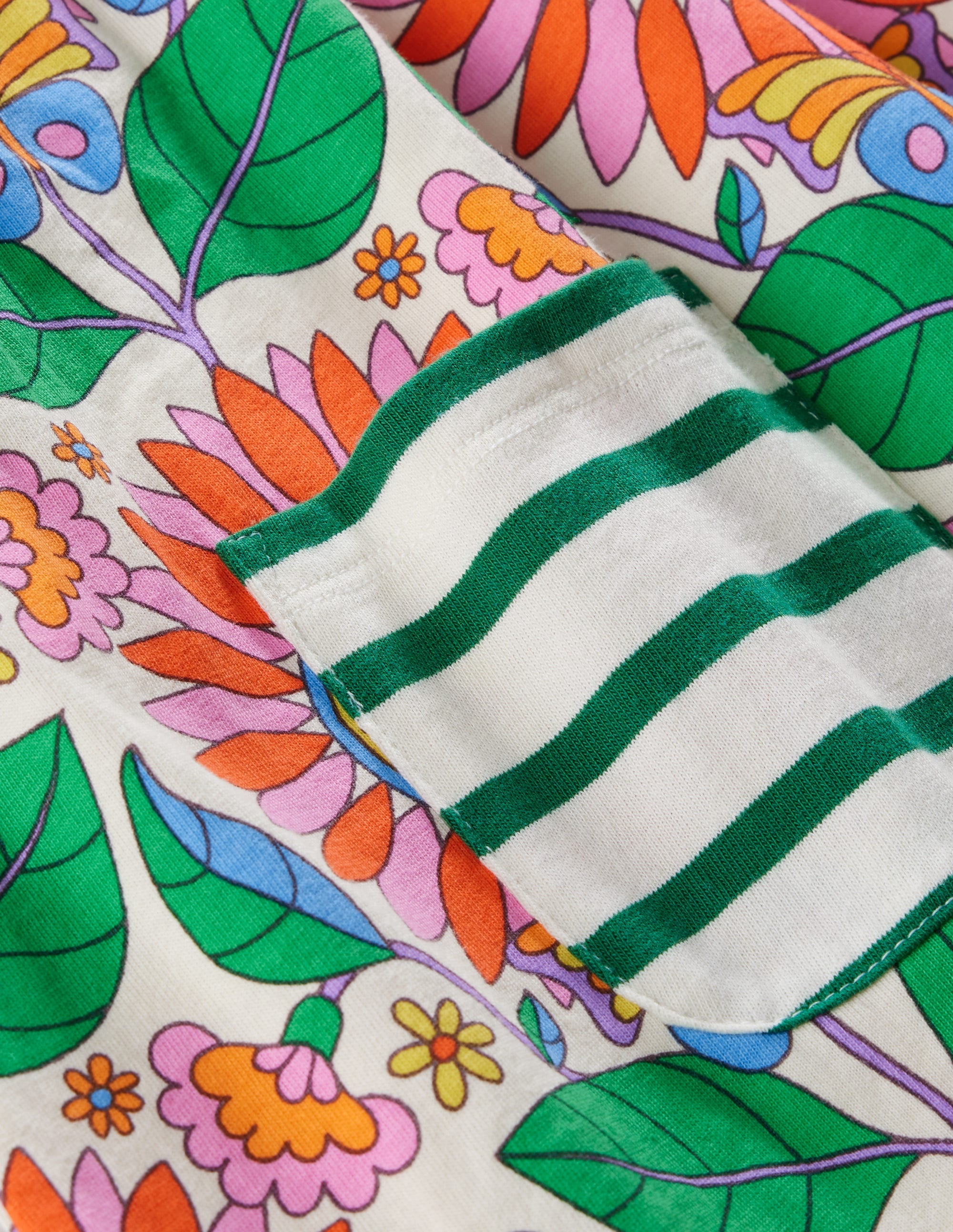 Short Sleeve Printed Tunic-Multi Daisy Vine - Image 3