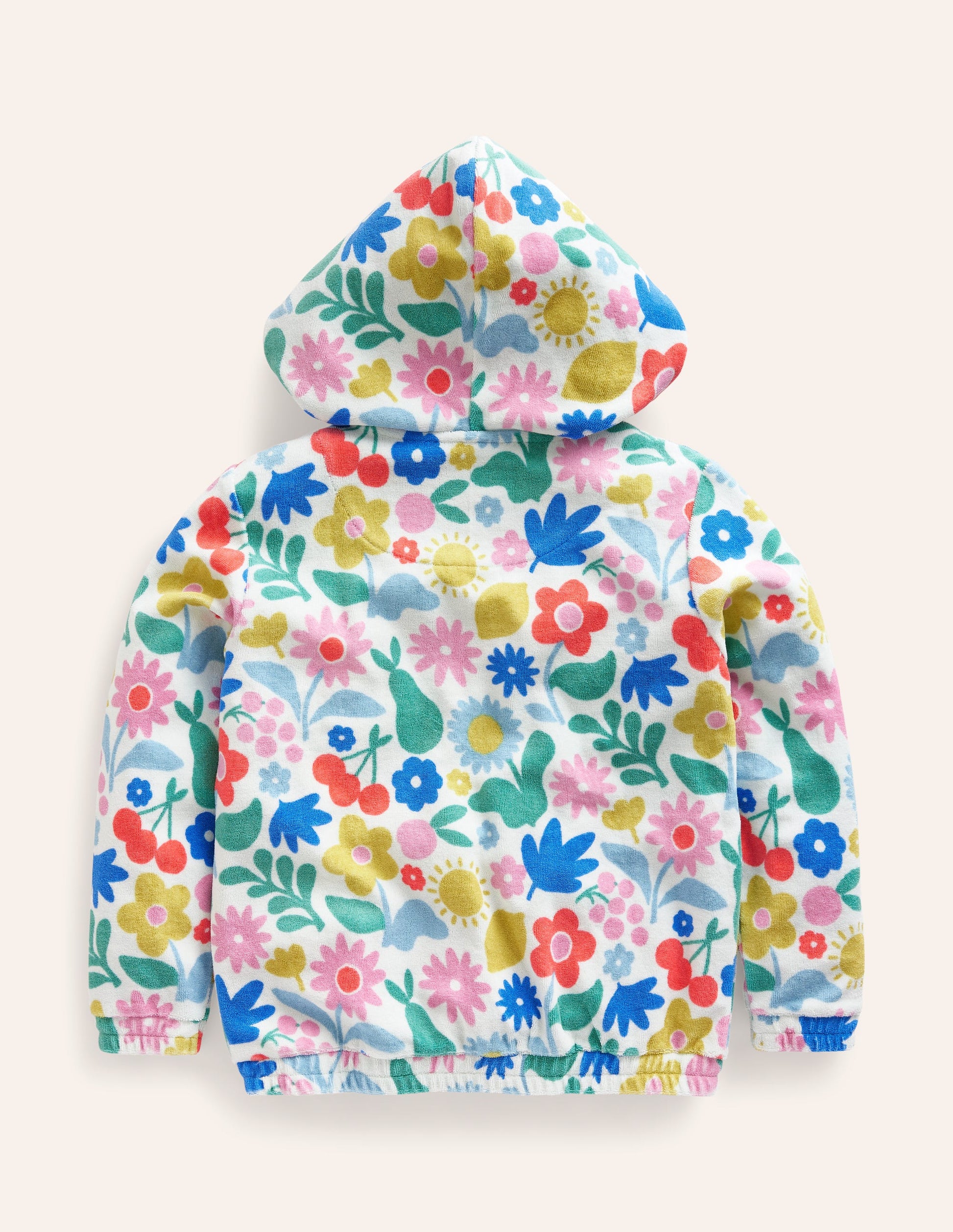 Zip-Through Towelling Hoodie-Multi Holiday Stencil-2
