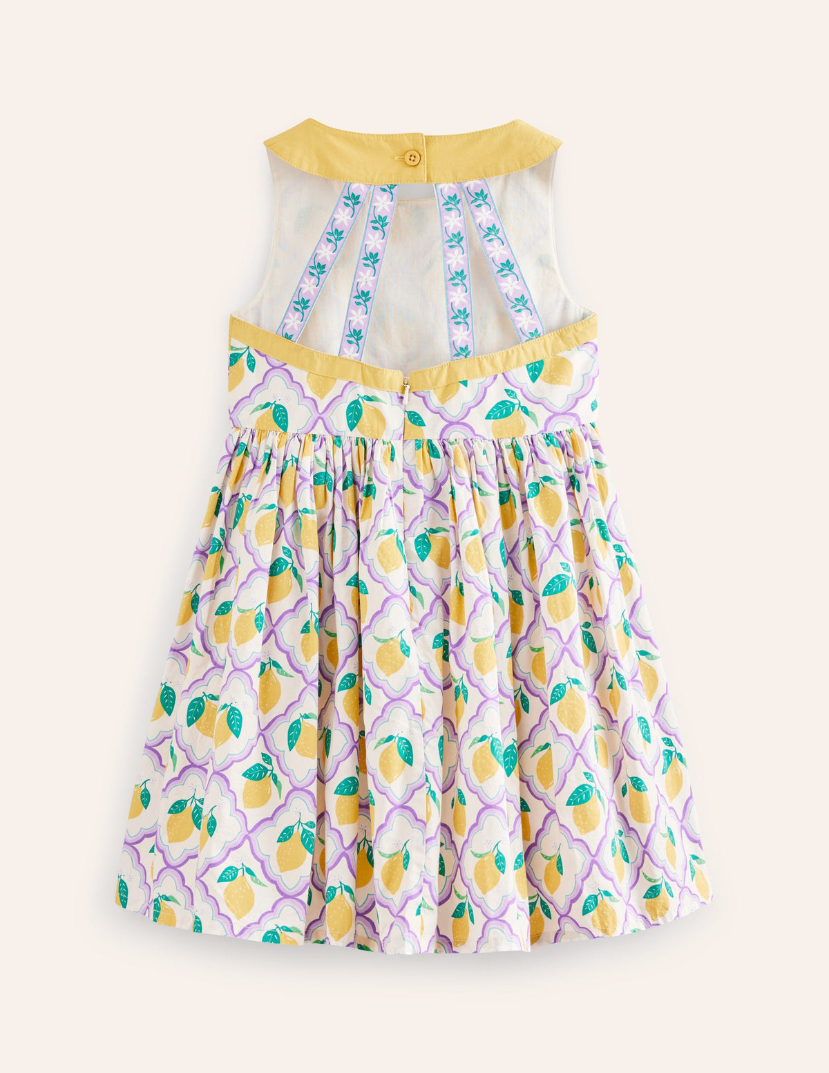 Kleid mit Rückendetail-Lavendel Zitronenhain-5