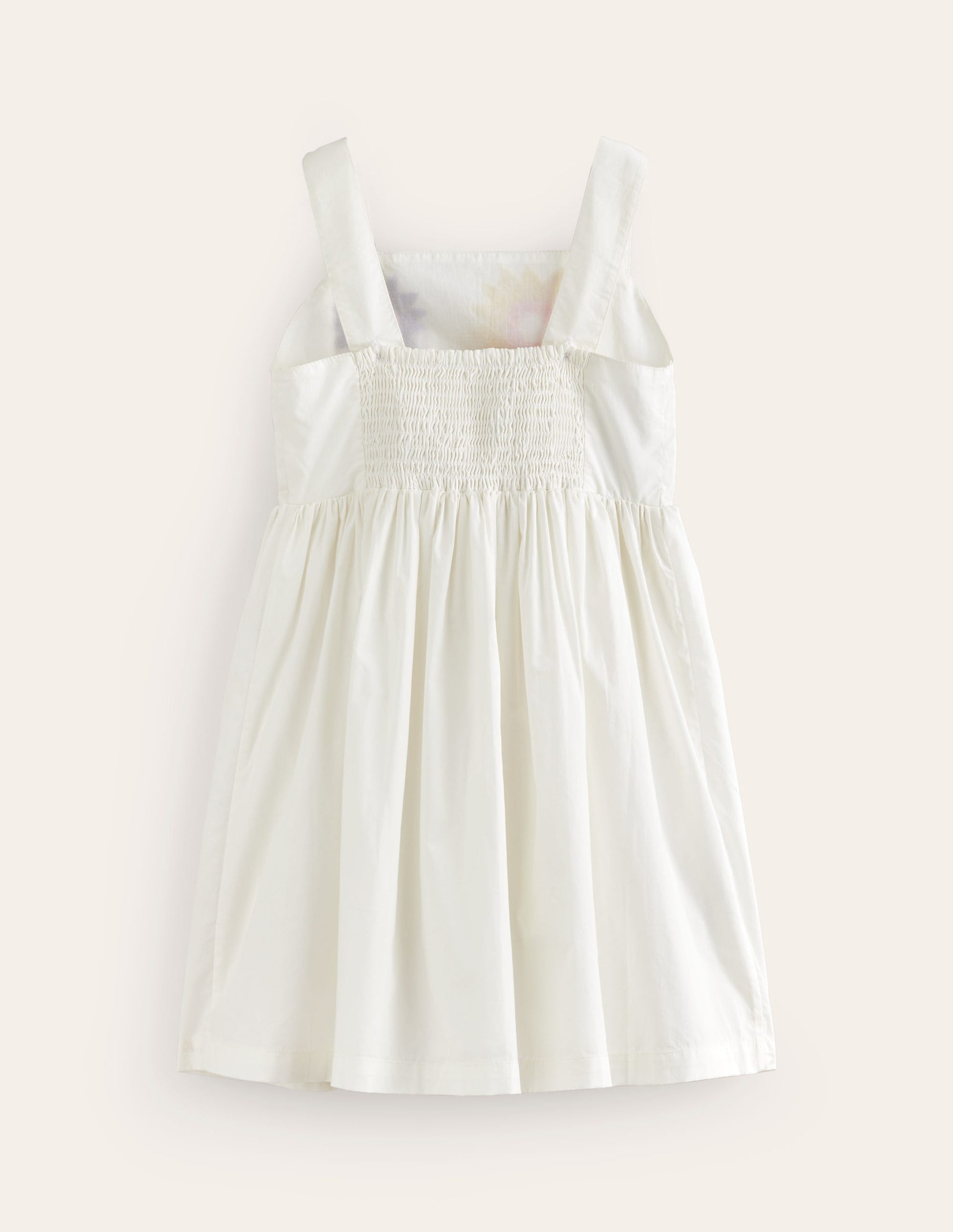 Robe texturée à appliqué-Fleurs ivoire-2