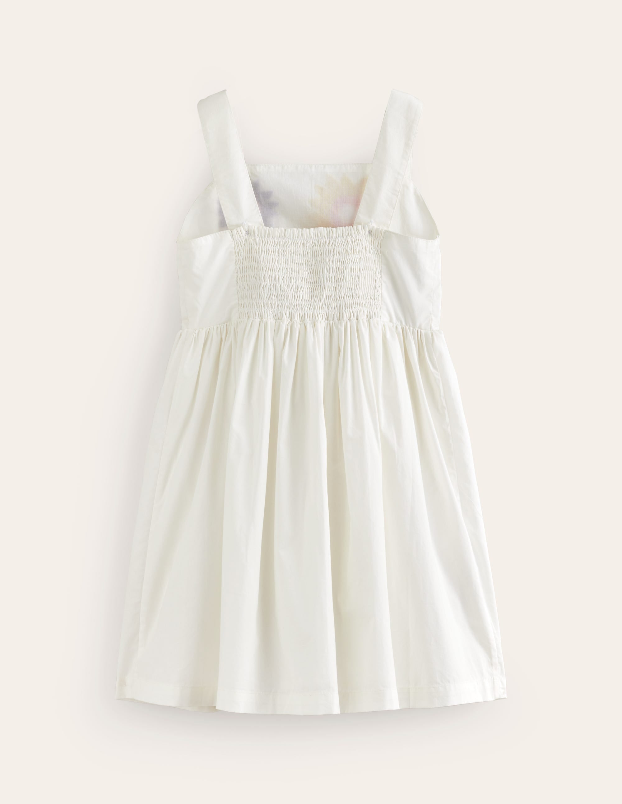 Texturiertes Kleid mit Applikationen-Naturweiß Blumen - Image 2