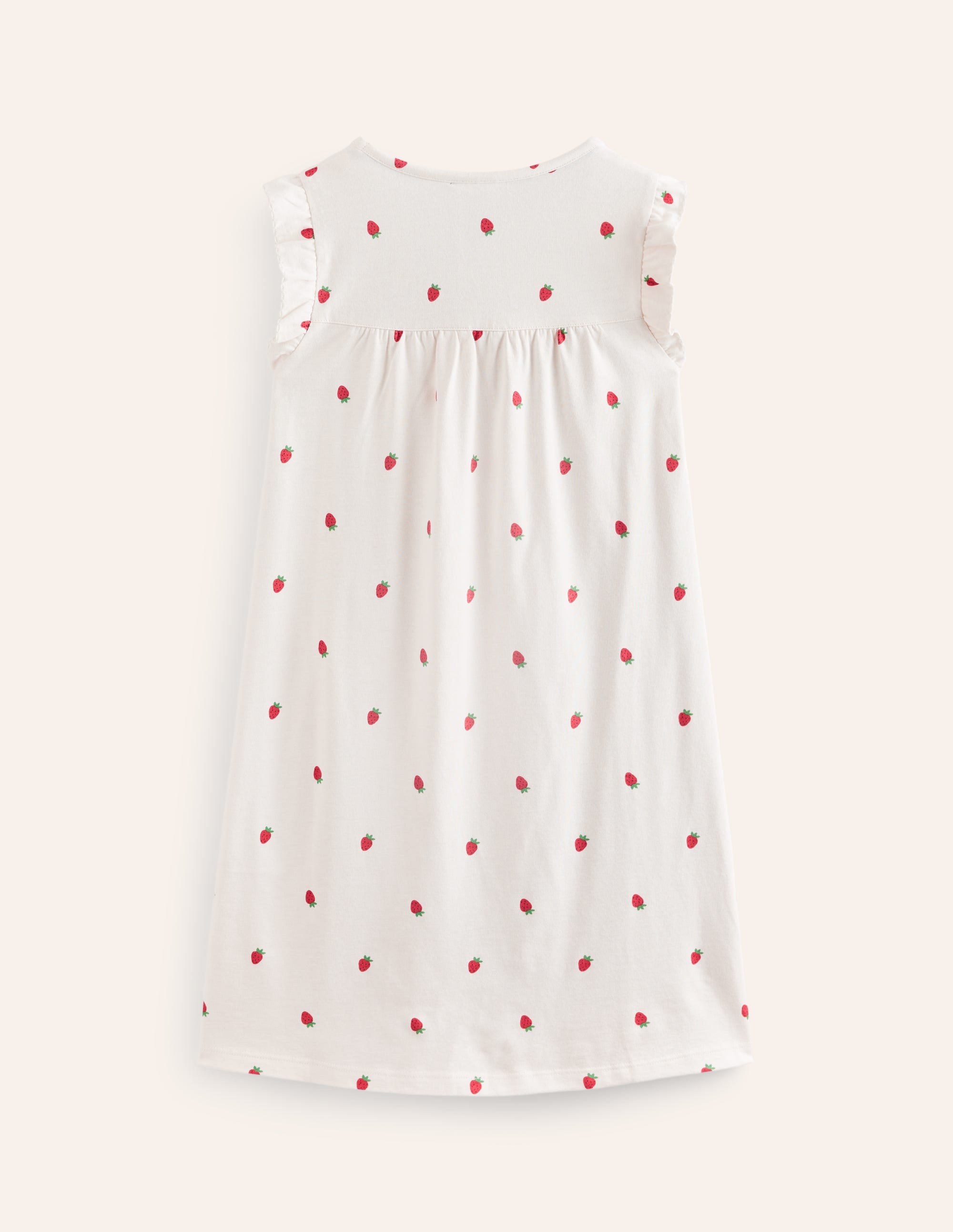 Chemise de nuit manches courtes-Fraise ivoire - Image 2