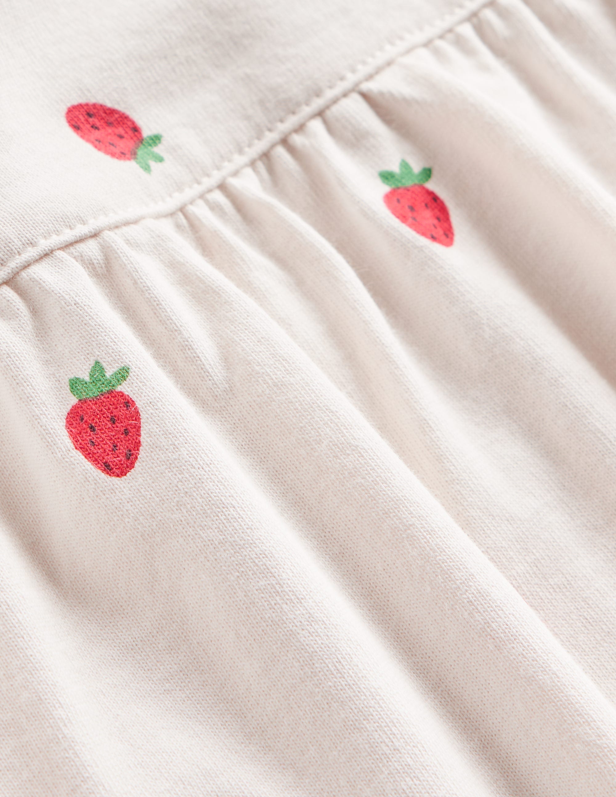 Chemise de nuit manches courtes-Fraise ivoire - Image 3