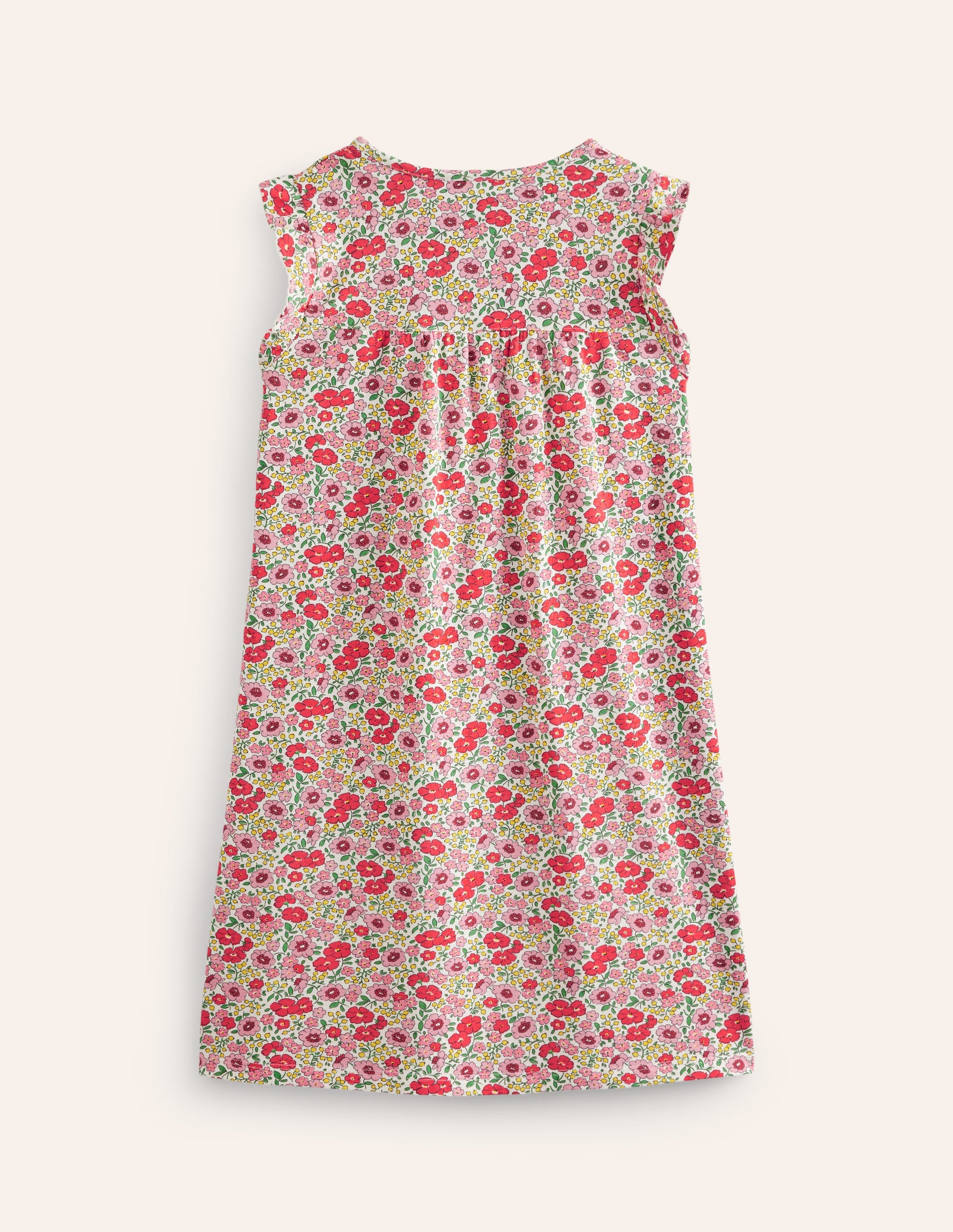 Chemise de nuit manches courtes-Lit de fleurs rose - Image 2