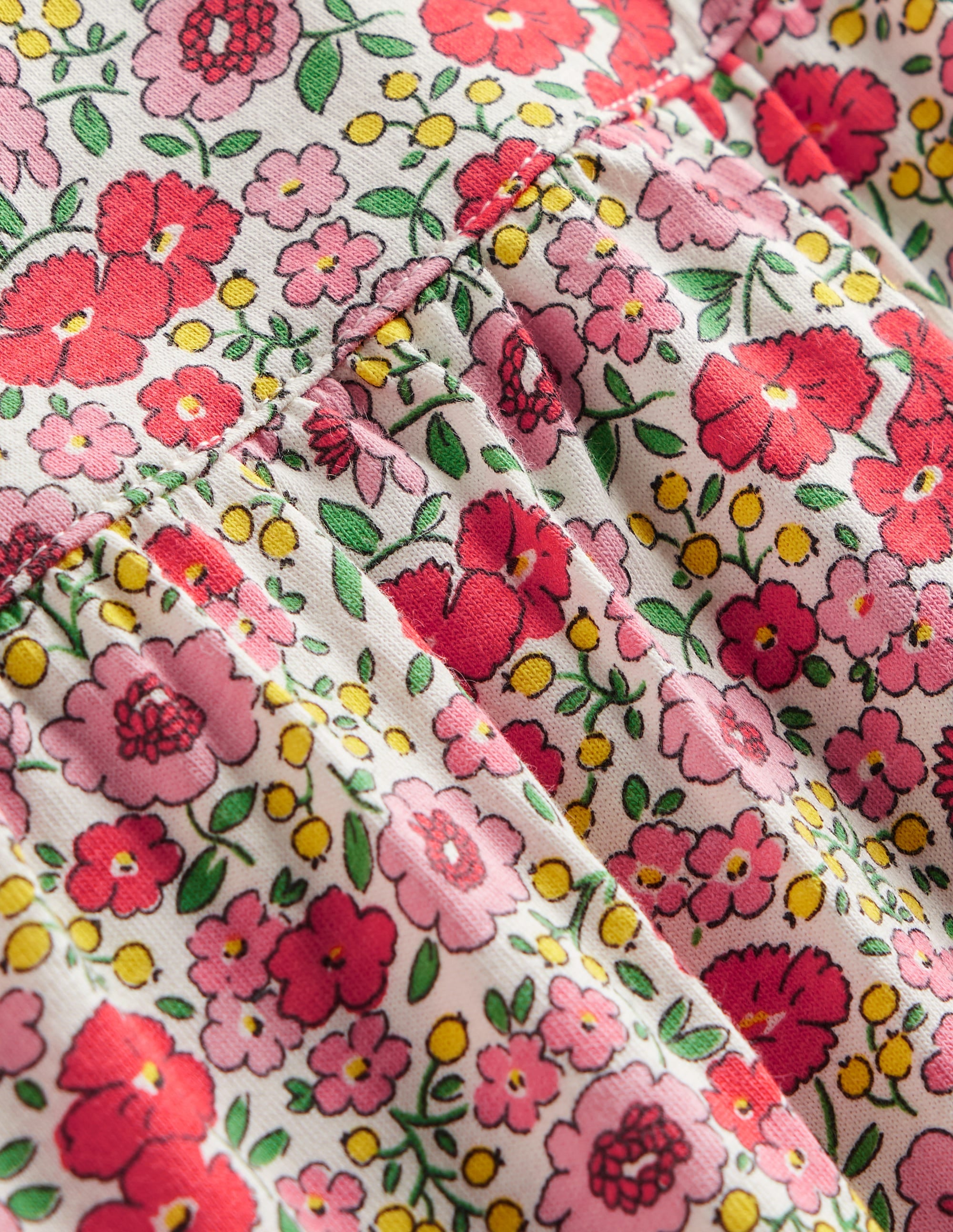 Chemise de nuit manches courtes-Lit de fleurs rose - Image 3
