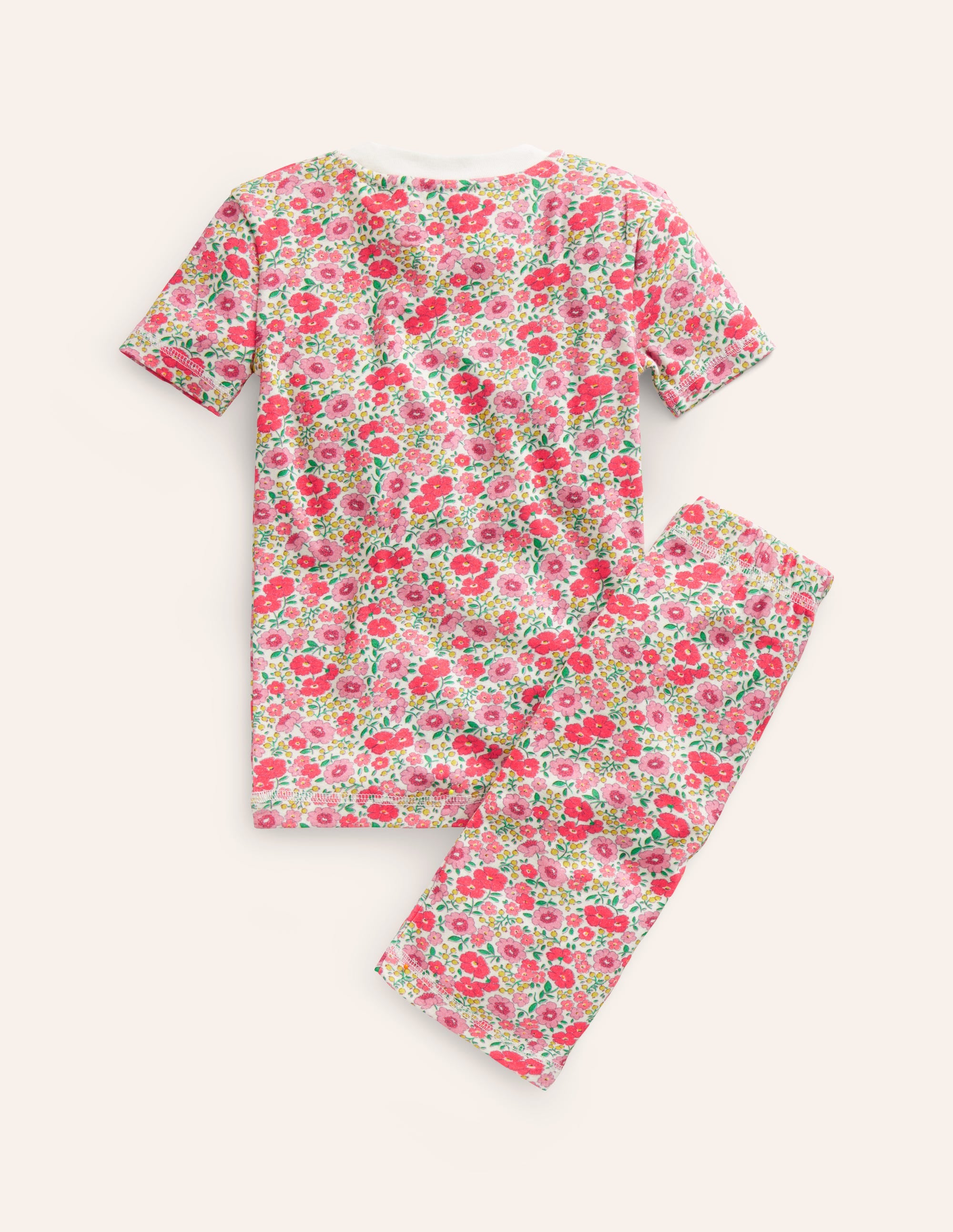 Pyjama court douillet-Lit de fleurs rose - Image 2