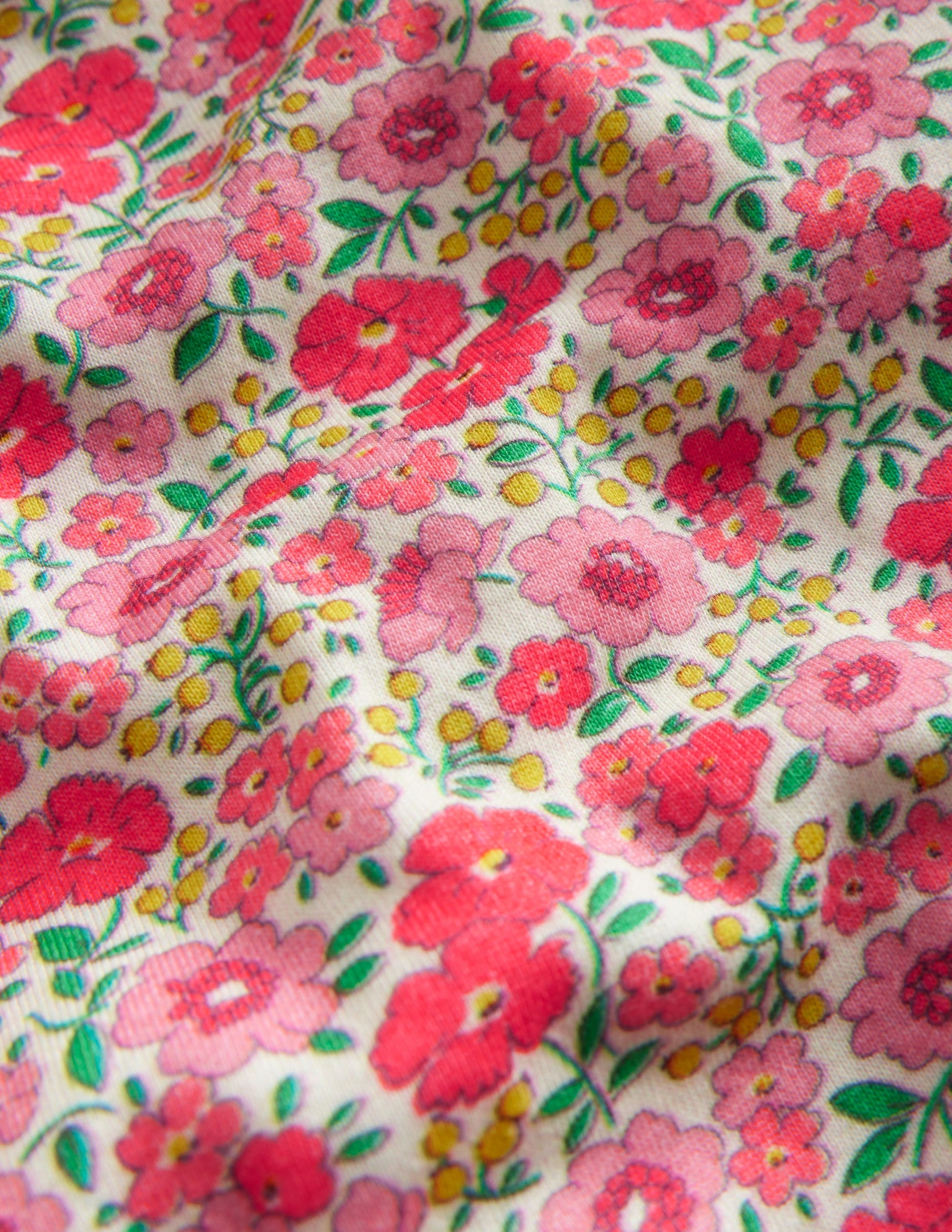 Pyjama court douillet-Lit de fleurs rose-3