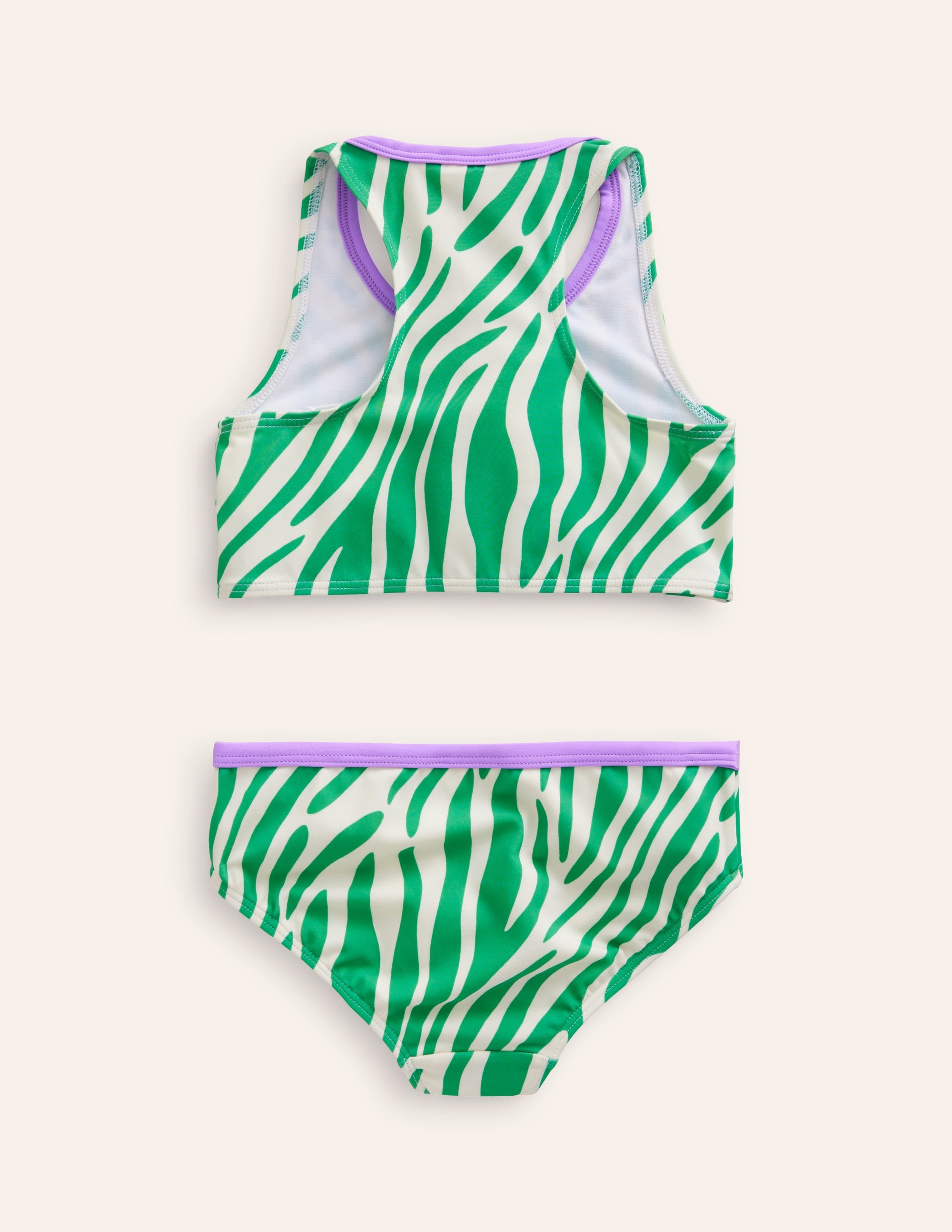 Bikini-Set mit Racerback-Erbsengrün Zebra - Image 2