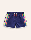 Short de surf-Rayé multi bleu marine