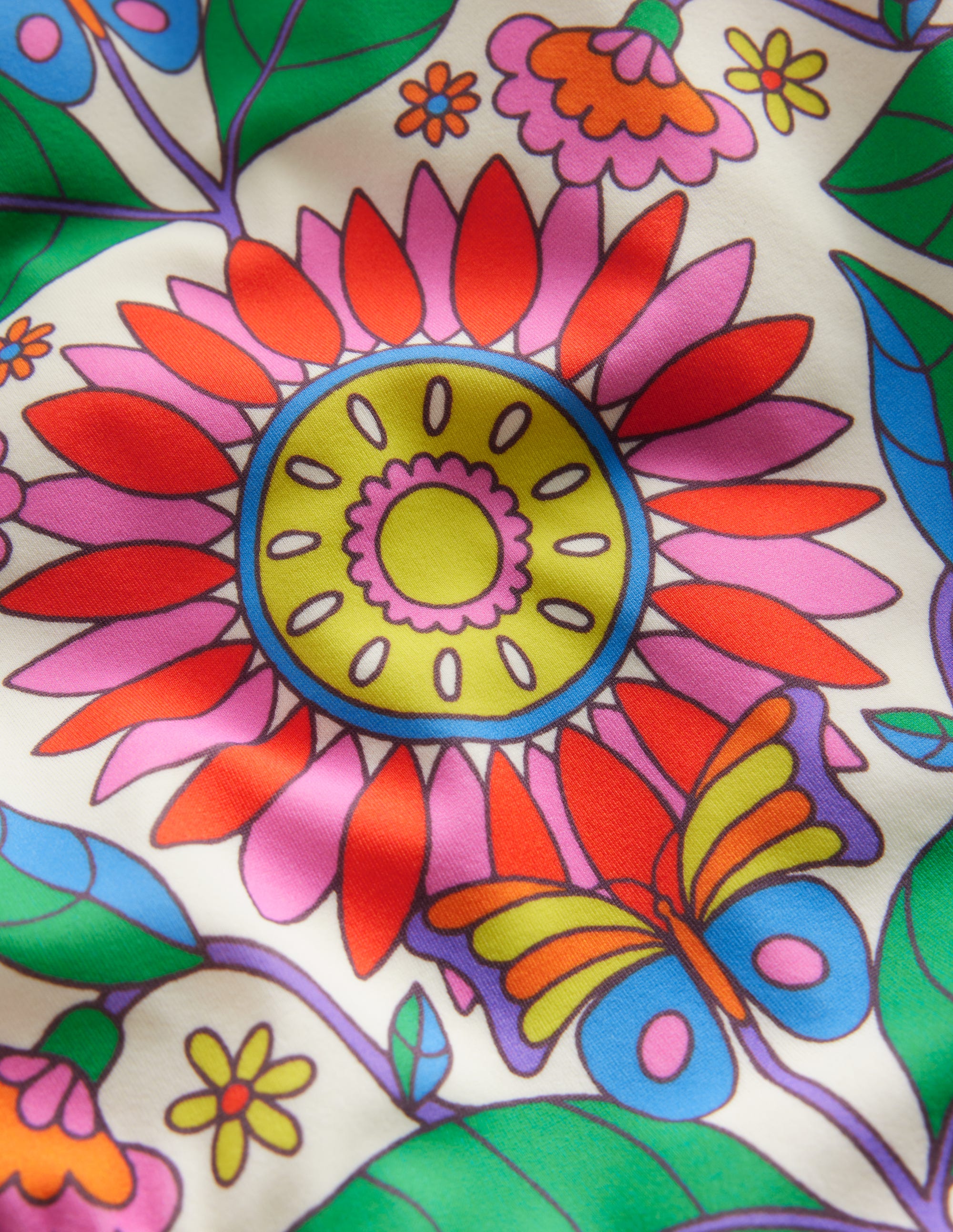 Frill Crossback Swimsuit-Multi Daisy Vine - Image 3