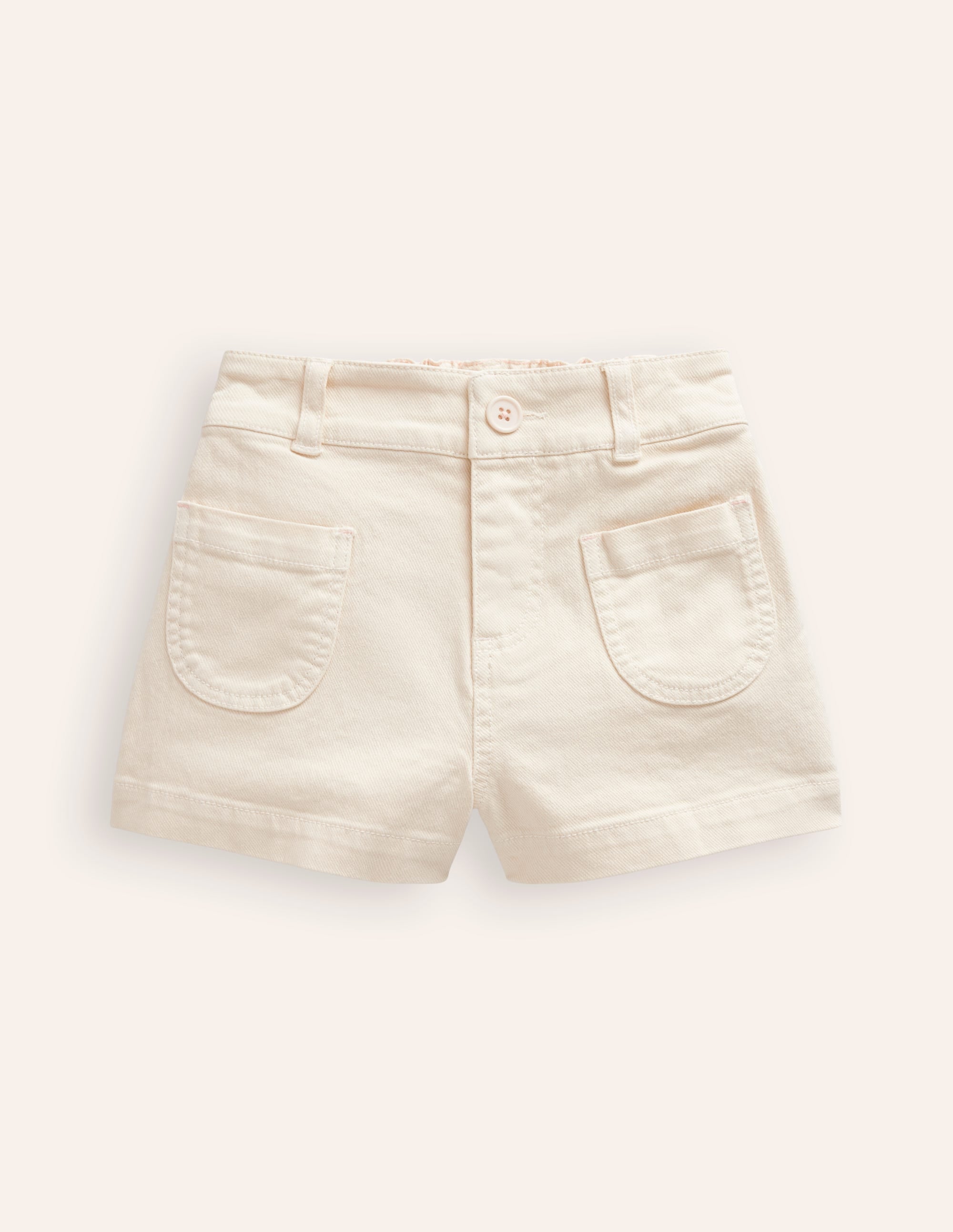 Shorts mit hohem Bund-Vanille Weiß - Image 1