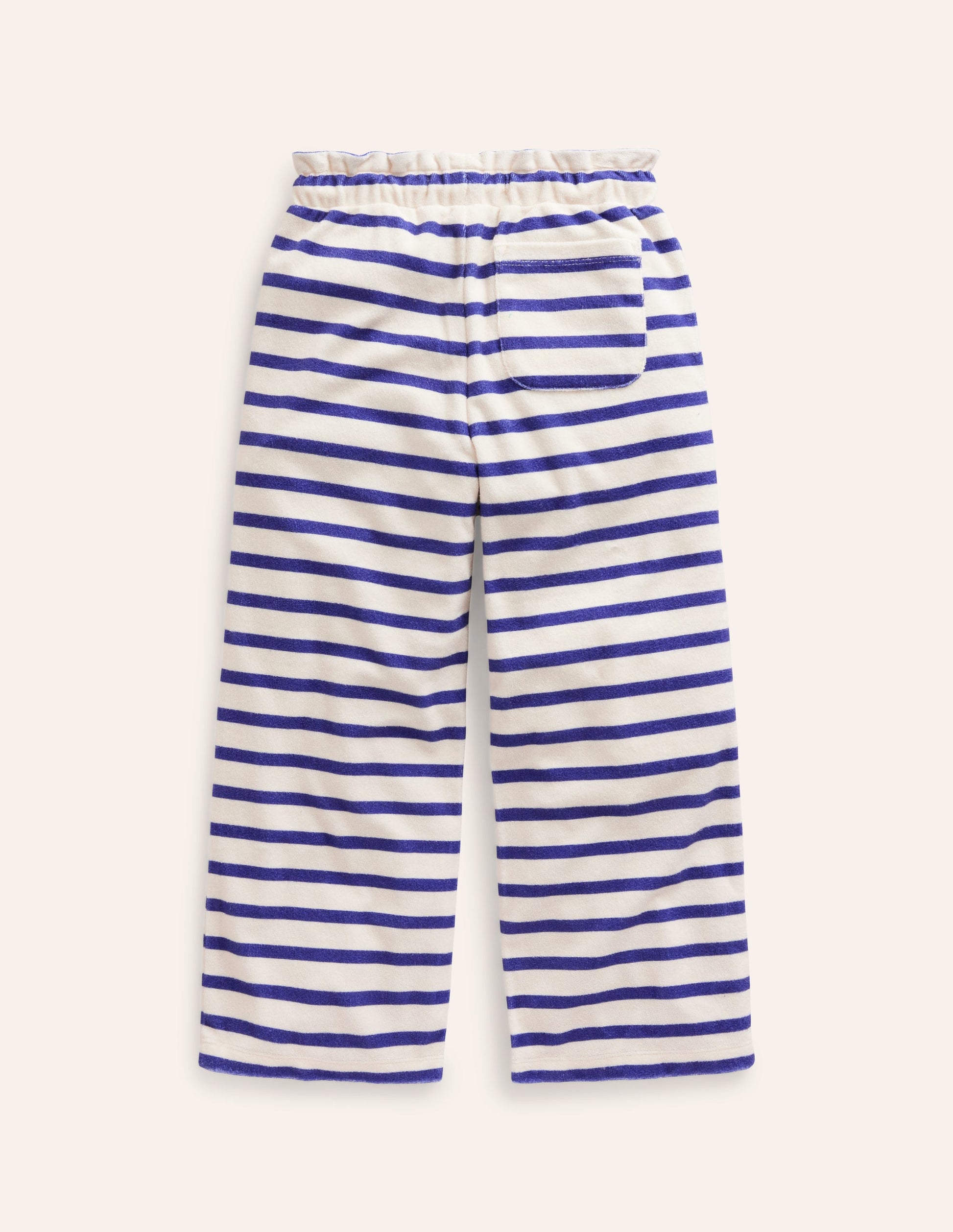 Towelling Trousers-Navy/ Ivory Stripe-2