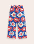 Pantalon en éponge-Pâquerette géométrique bleu cabanon