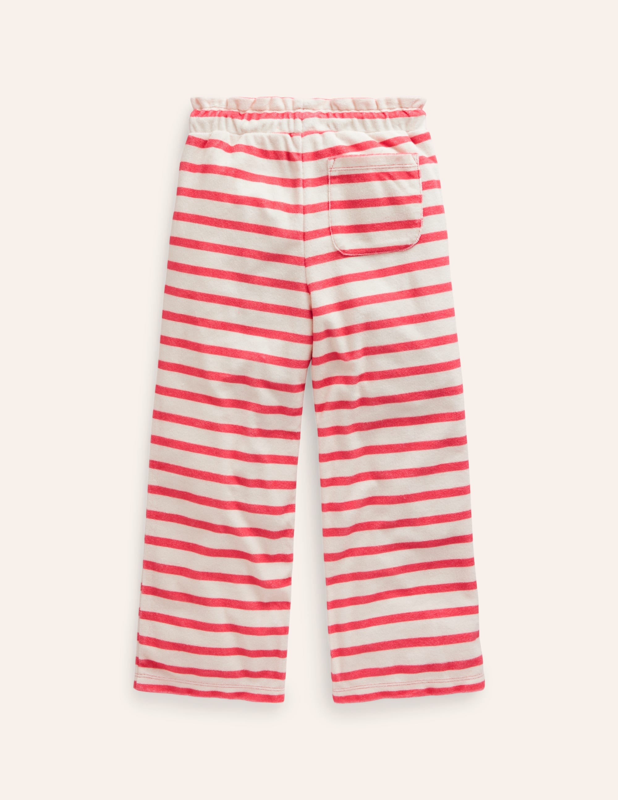 Pantalon en éponge-Rayé rouge confiture/ivoire - Image 2