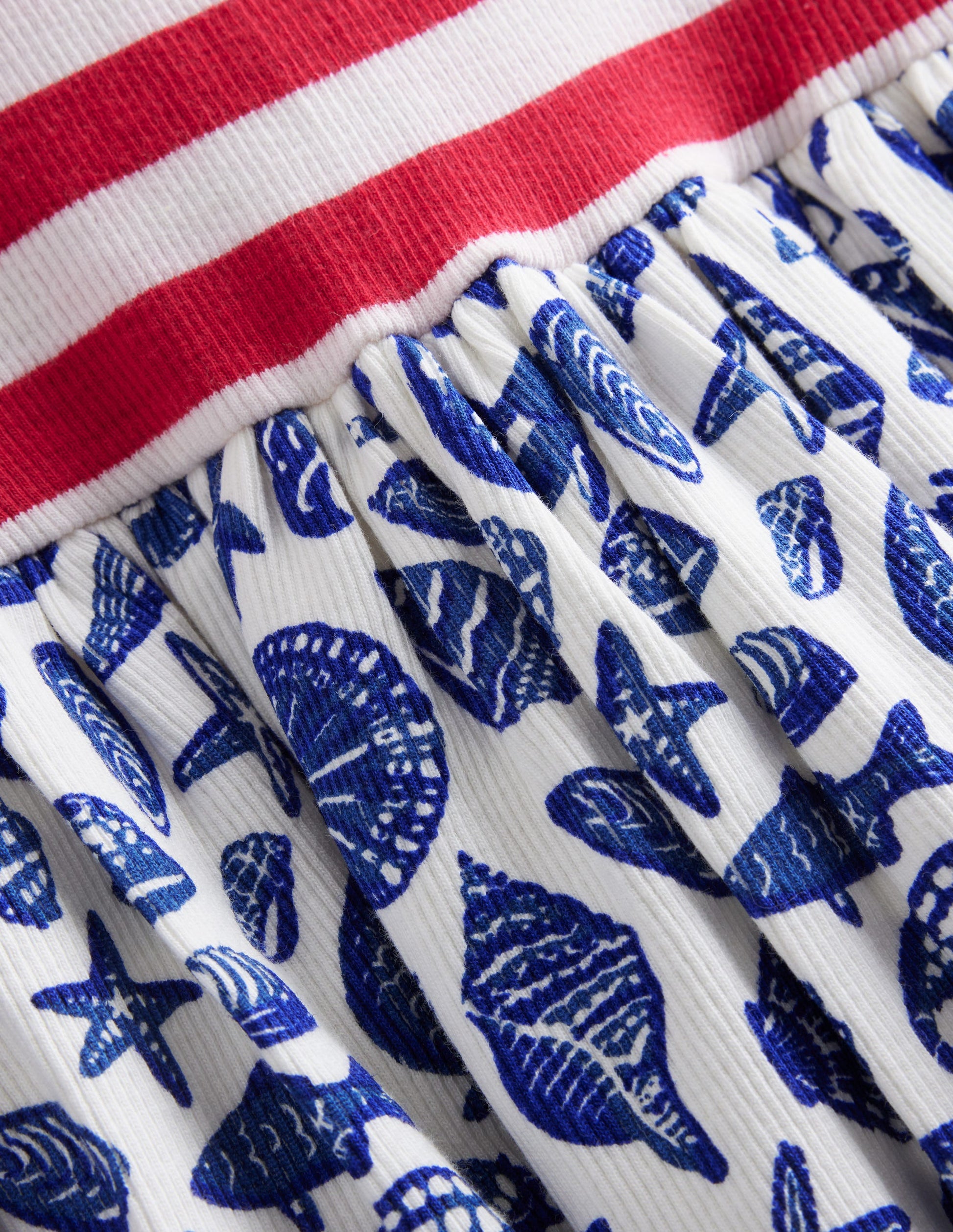 Robe à bretelles et imprimé pêle-mêle-Littoral bleu saphir-3