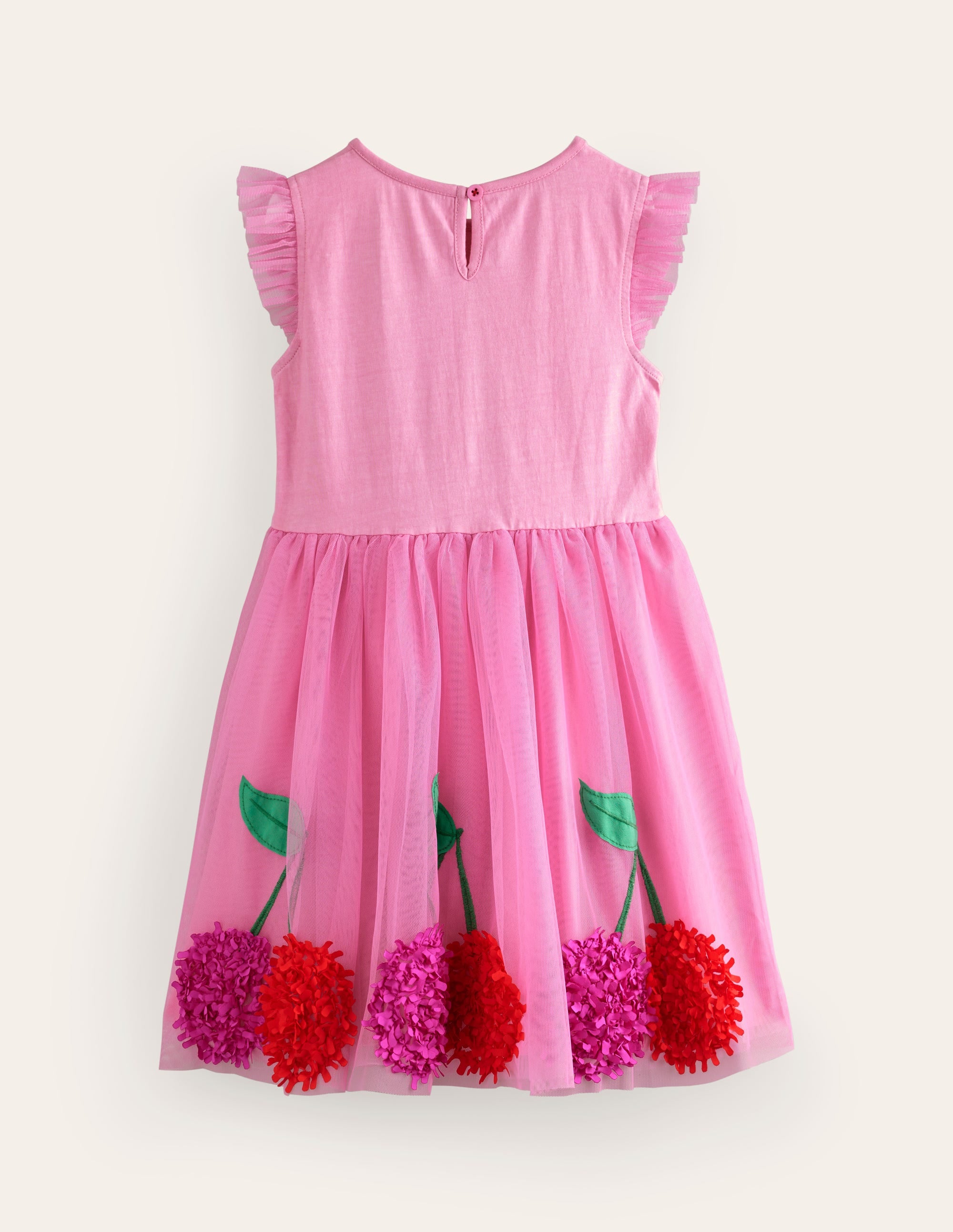 Jerseykleid mit Tüllrock und Applikation-Rosa Kirschen - Image 2
