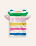 Matrosenshirt mit kurzen Ärmeln-Bunt Streifen