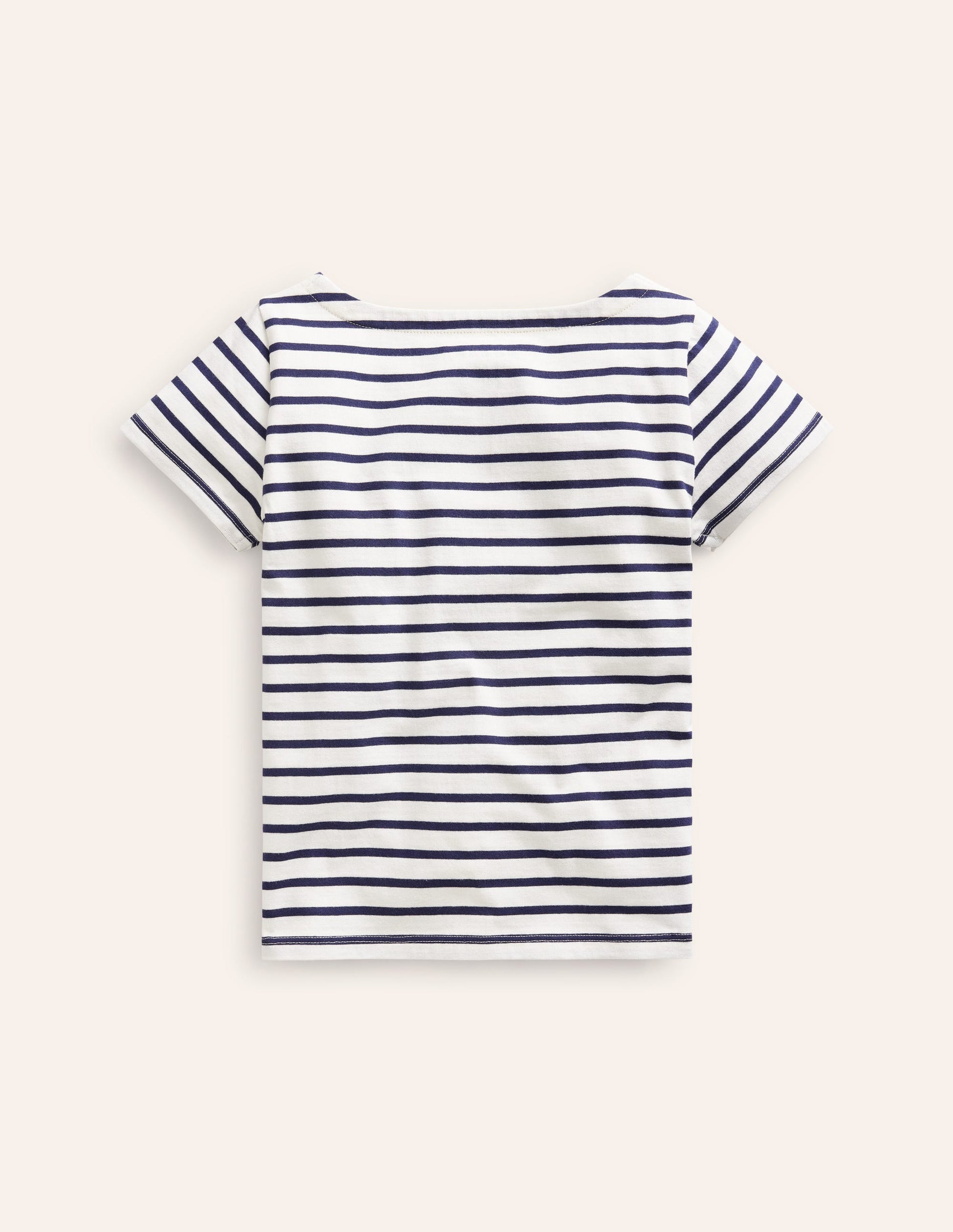 Short Sleeve Breton-Ivory/ College Navy-2