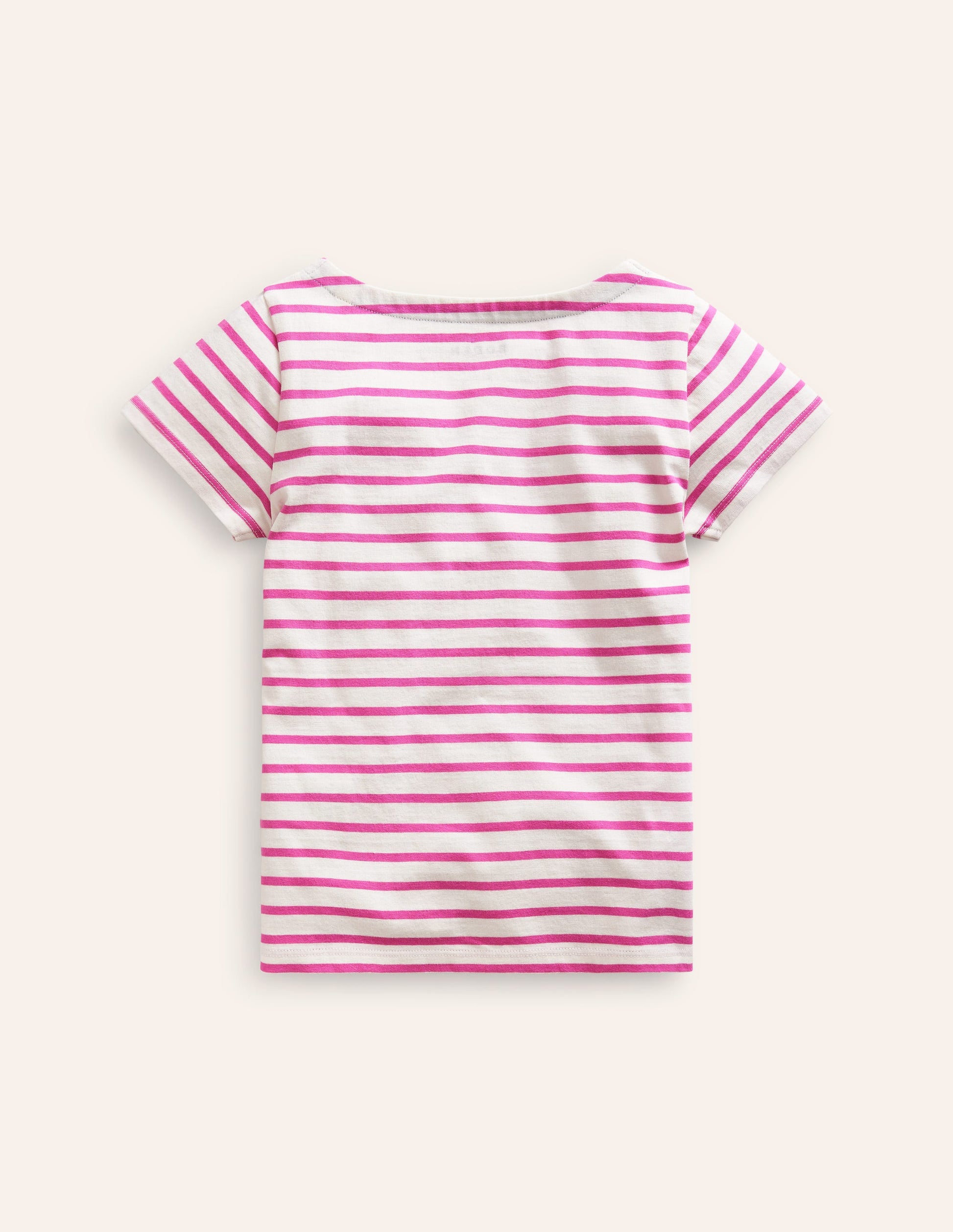 Matrosenshirt mit kurzen Ärmeln-Rosarot/ Naturweiß-2