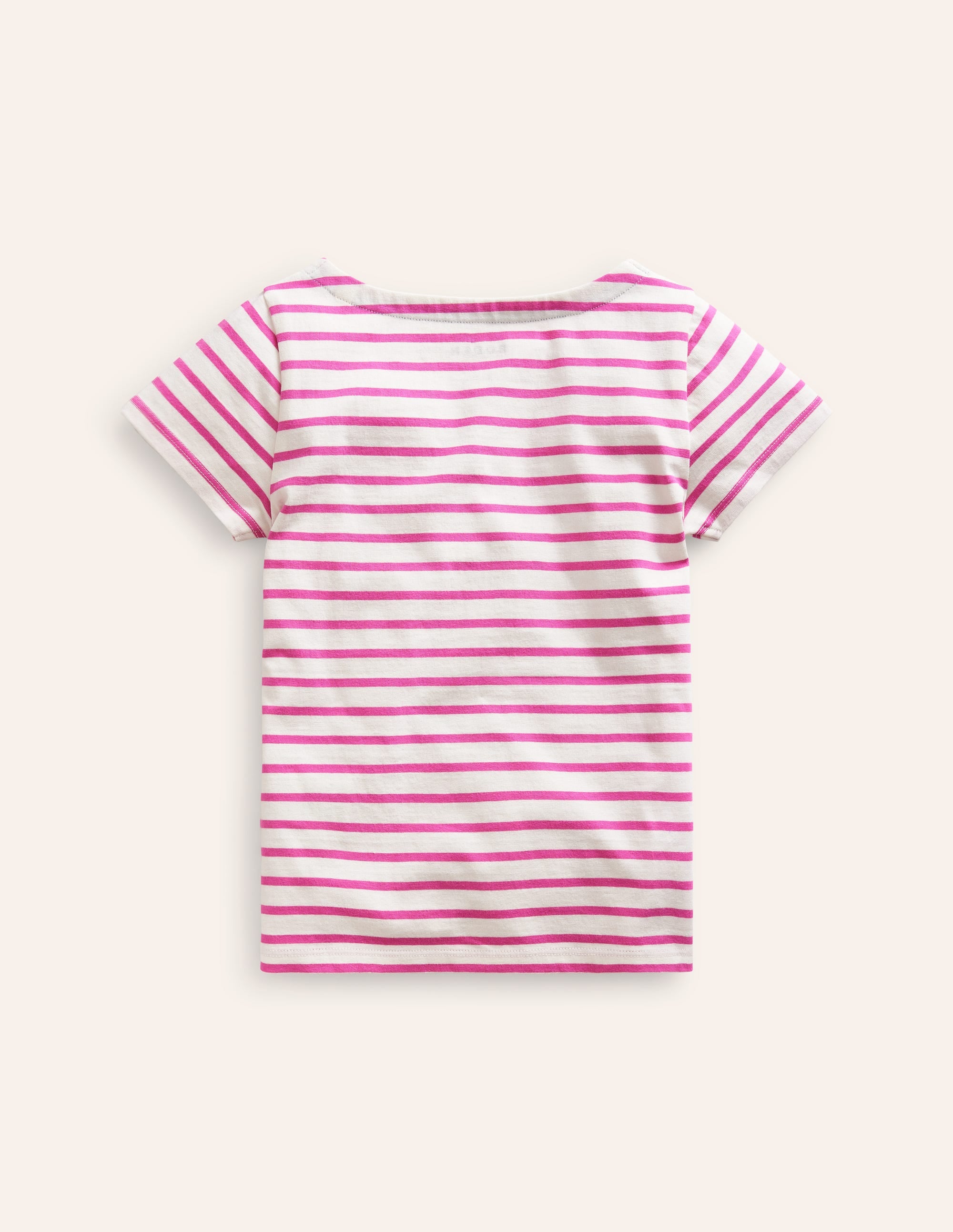 Matrosenshirt mit kurzen Ärmeln-Rosarot/ Naturweiß - Image 2