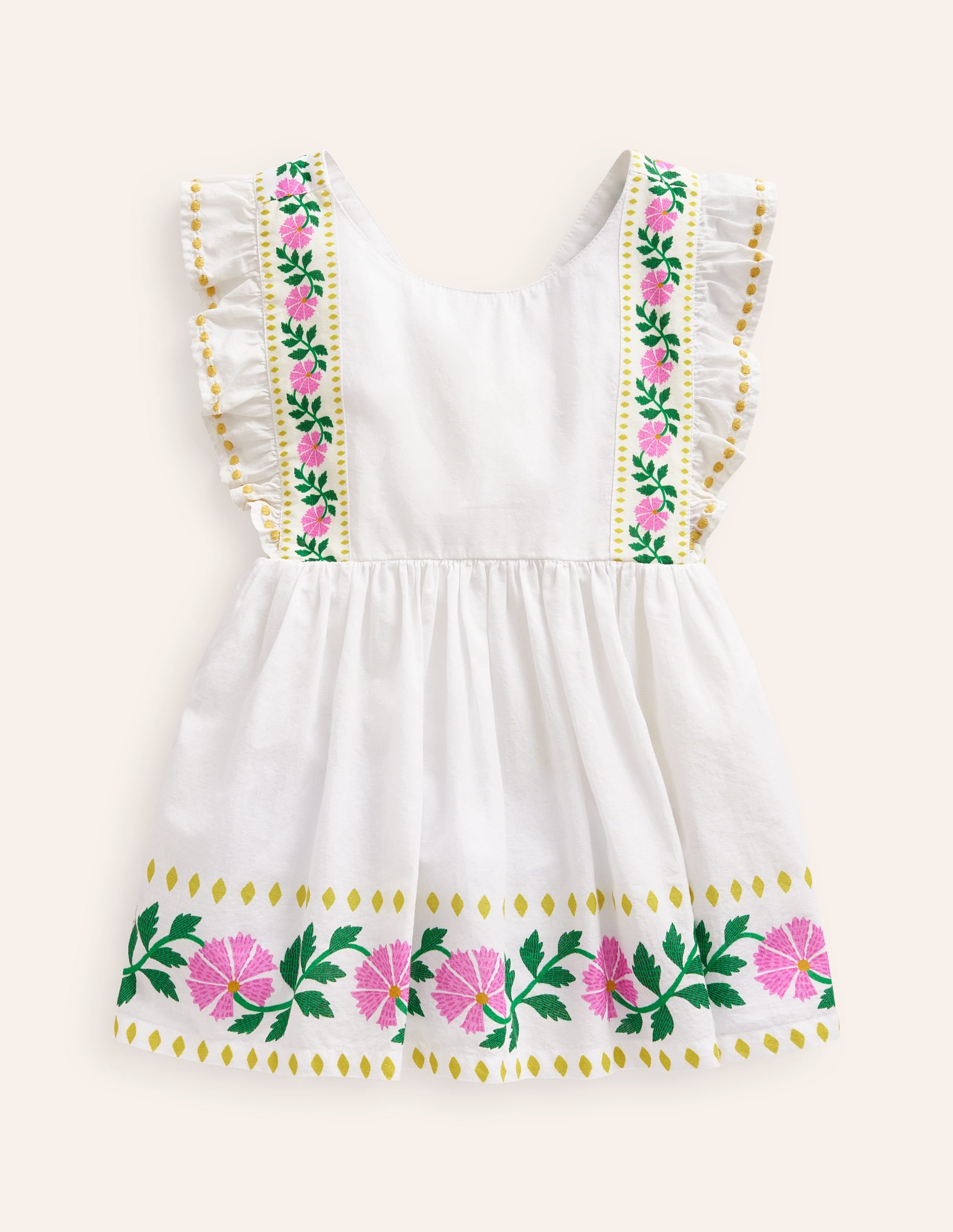 Bow Back Top-Vanilla White Floral - Image 2