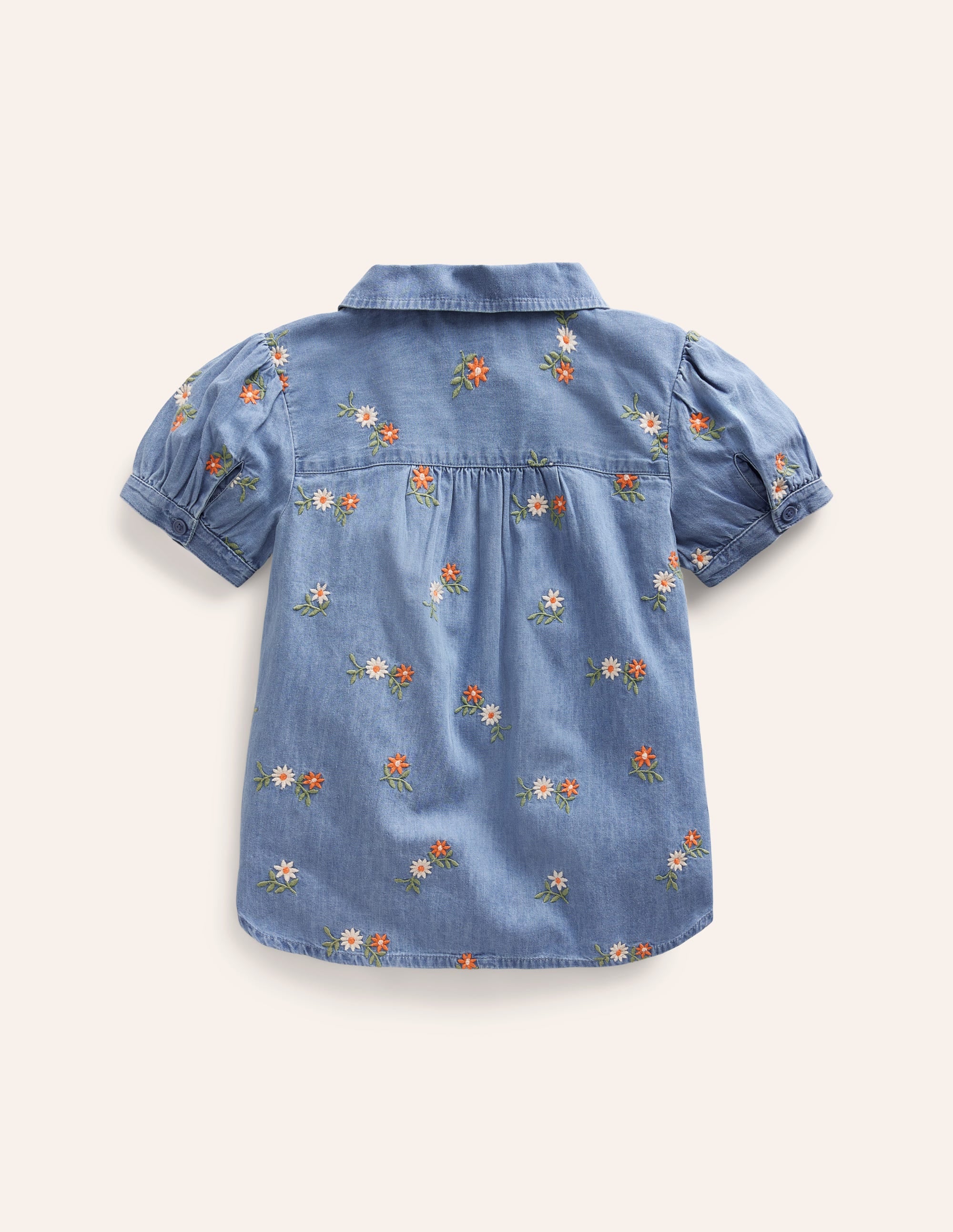 Chemise à col Claudine-Brodé vintage moyen - Image 2