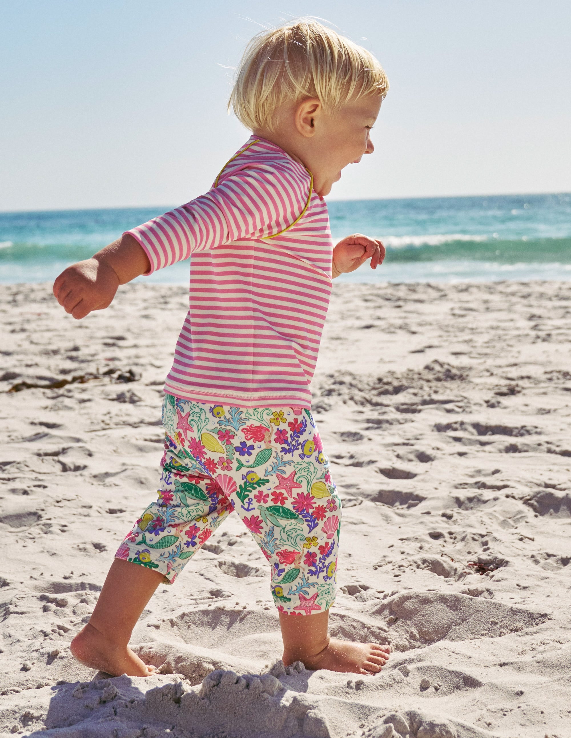 Ensemble avec haut de plage et protection solaire-Motif sirène multi - Image 4