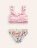 Bikini volanté à motif pêle-mêle-Motif sirène multi