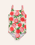 Maillot de bain fun à imprimé-Pêches rose Provence poudré
