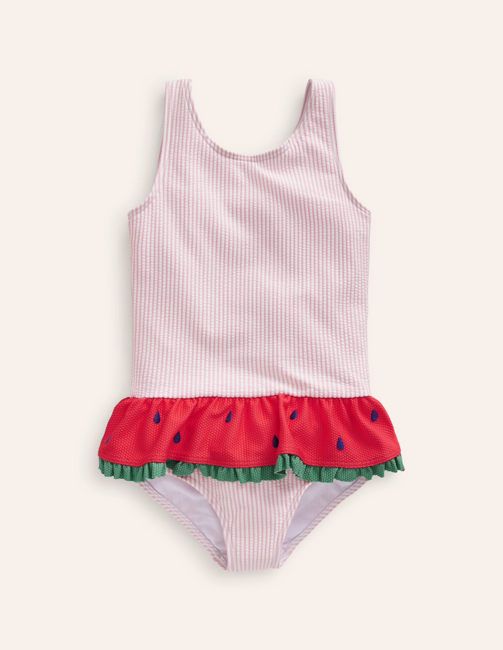 Maillot de bain à basque-Rose fleuri/gousse de vanille - Image 1