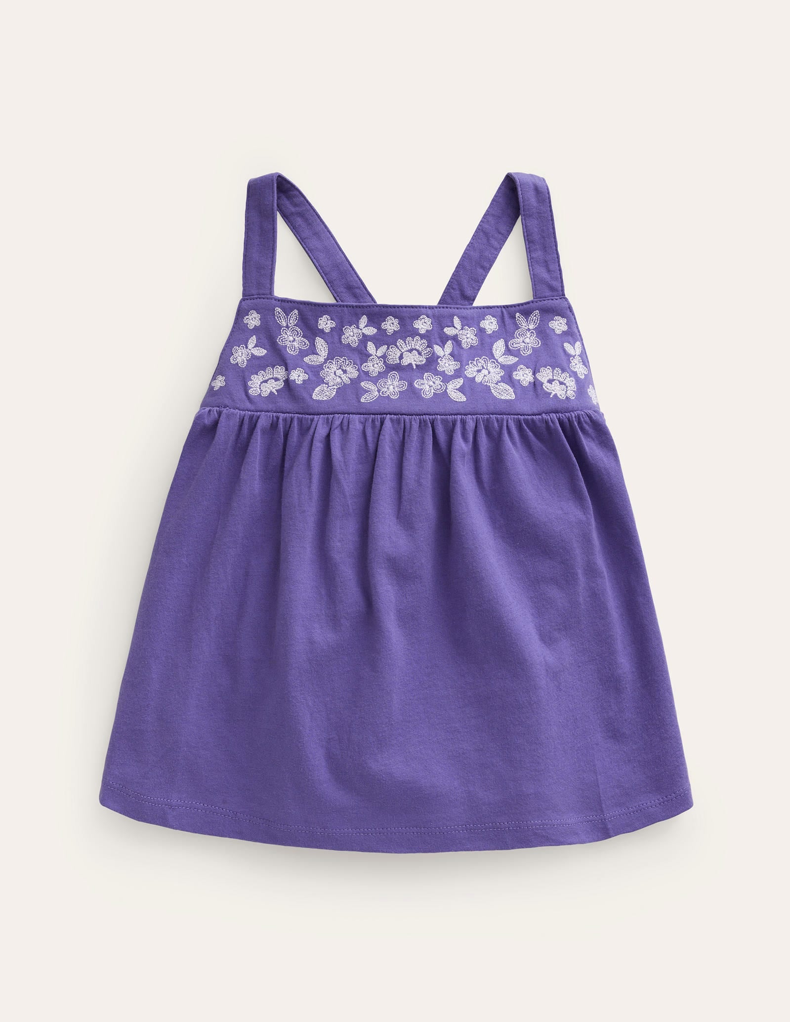 Besticktes Jersey-Oberteil-Tiefblau - Image 1