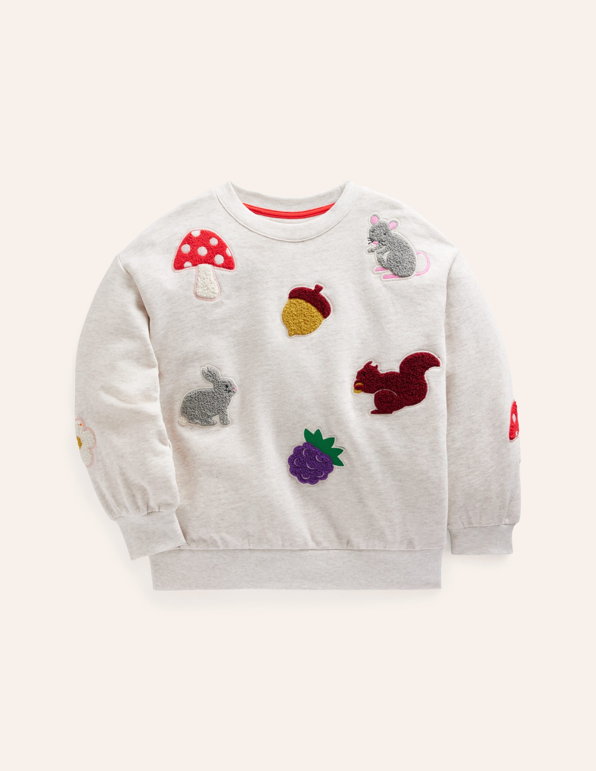 Sweat graphique en bouclé-Avoine - Image 1