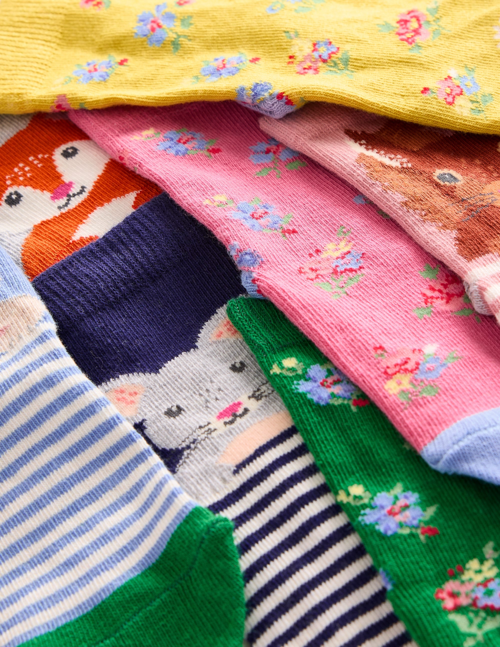 7 paires de chaussettes-Animaux floraux multi - Image 2